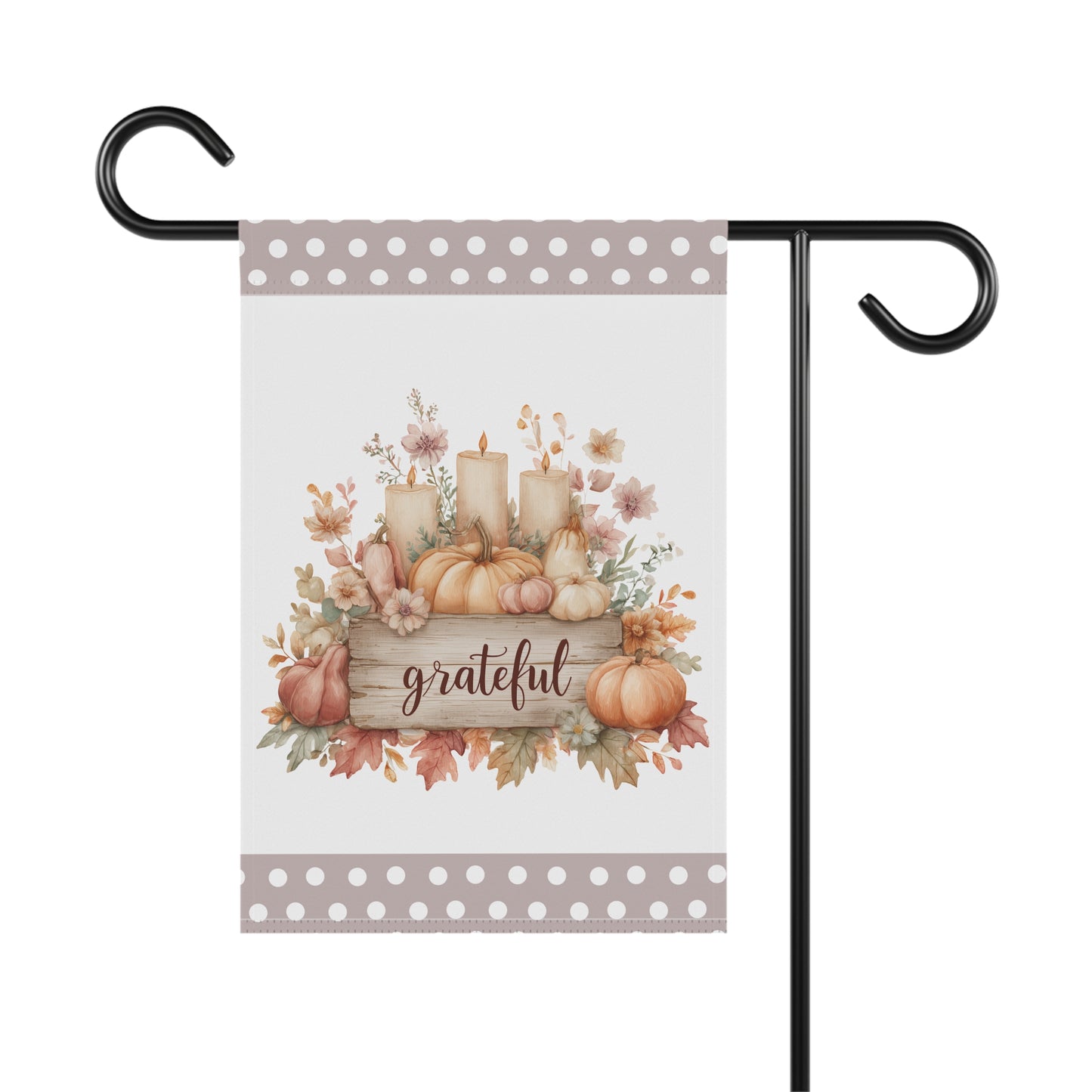 Grateful Autumn Garden Flag