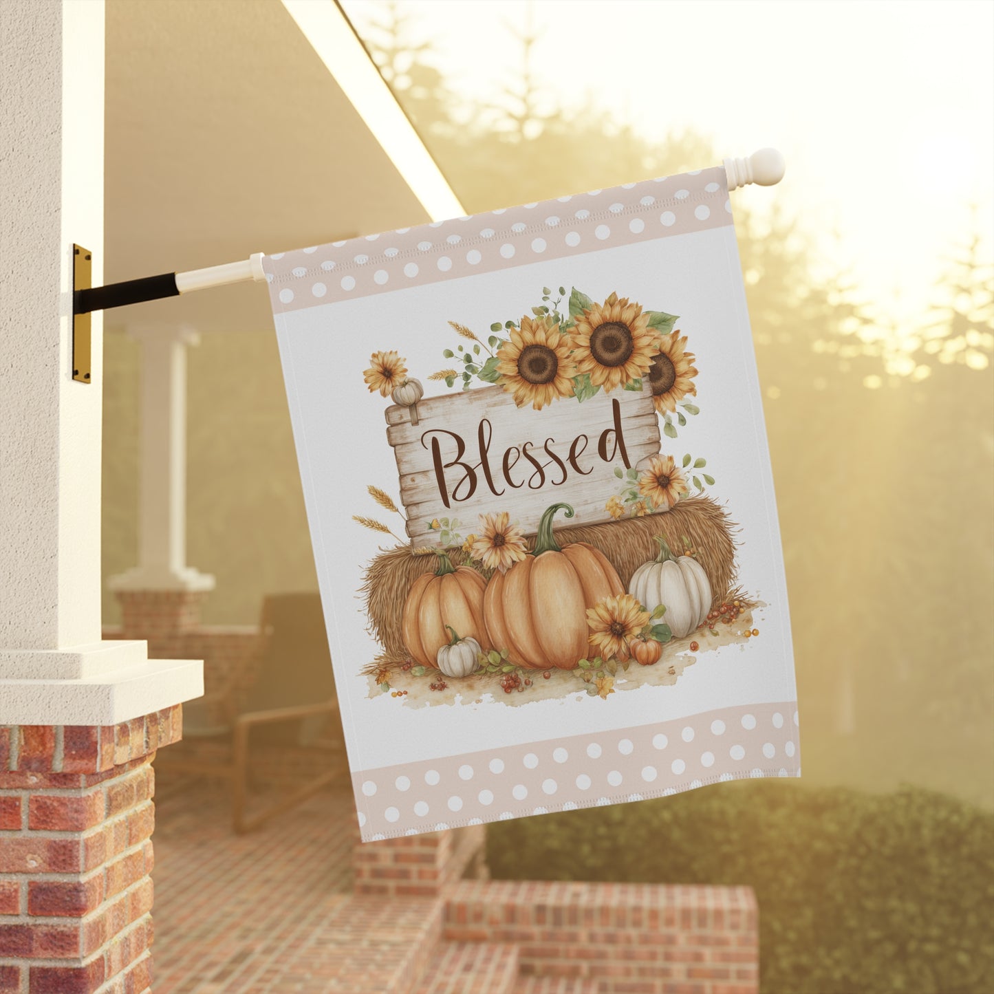 Blessed Pumpkin Garden Flag