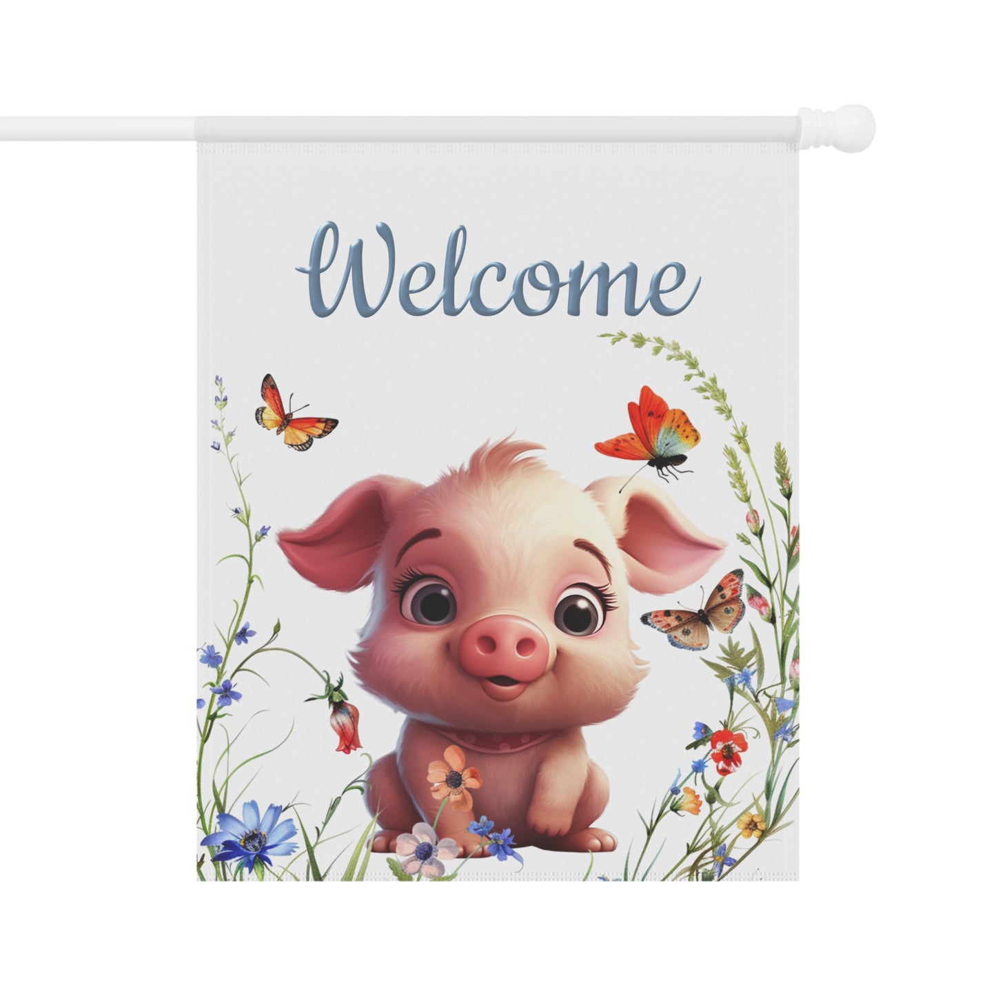 Sweet Little Pig Garden Flag