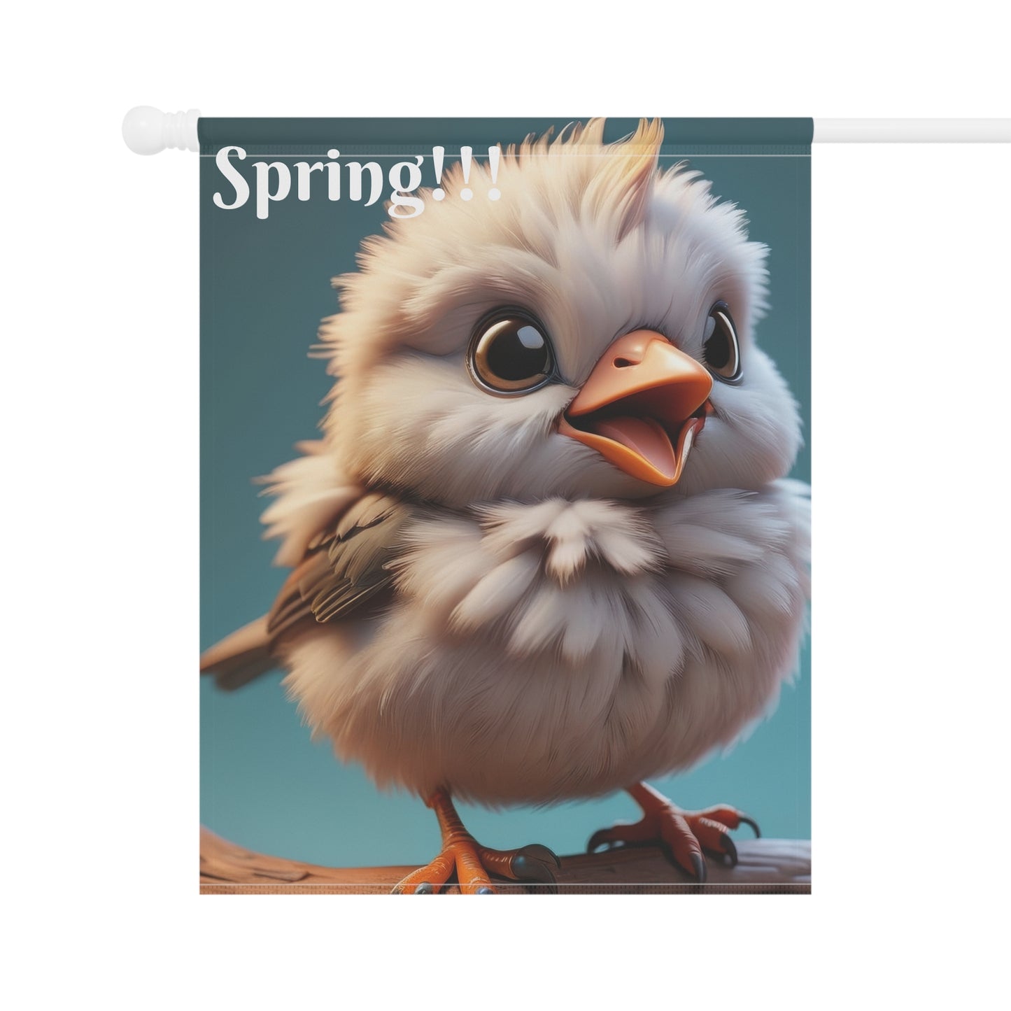 Adorable Baby Bird Spring Garden Flag