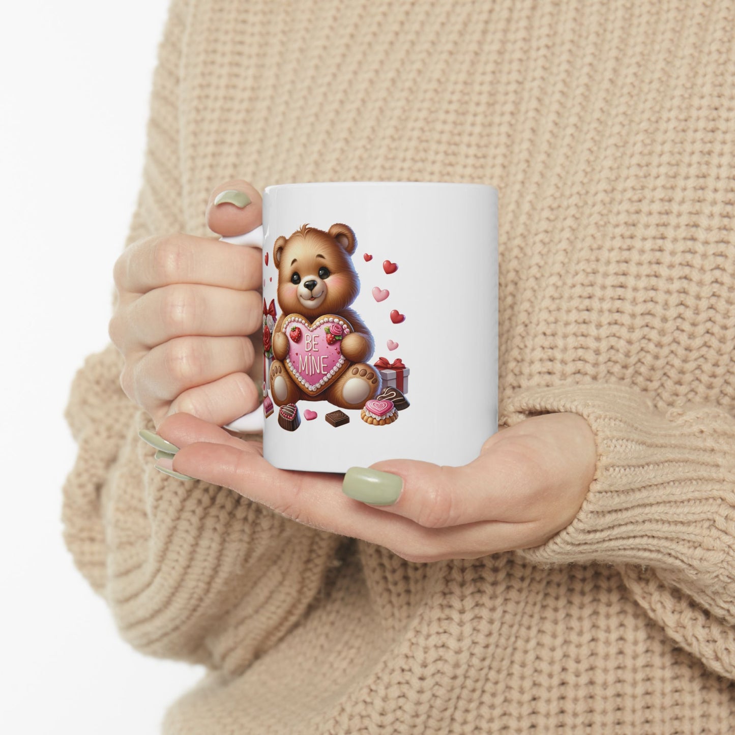 Adorable Teddy Bear "BE MINE" Coffee Mug