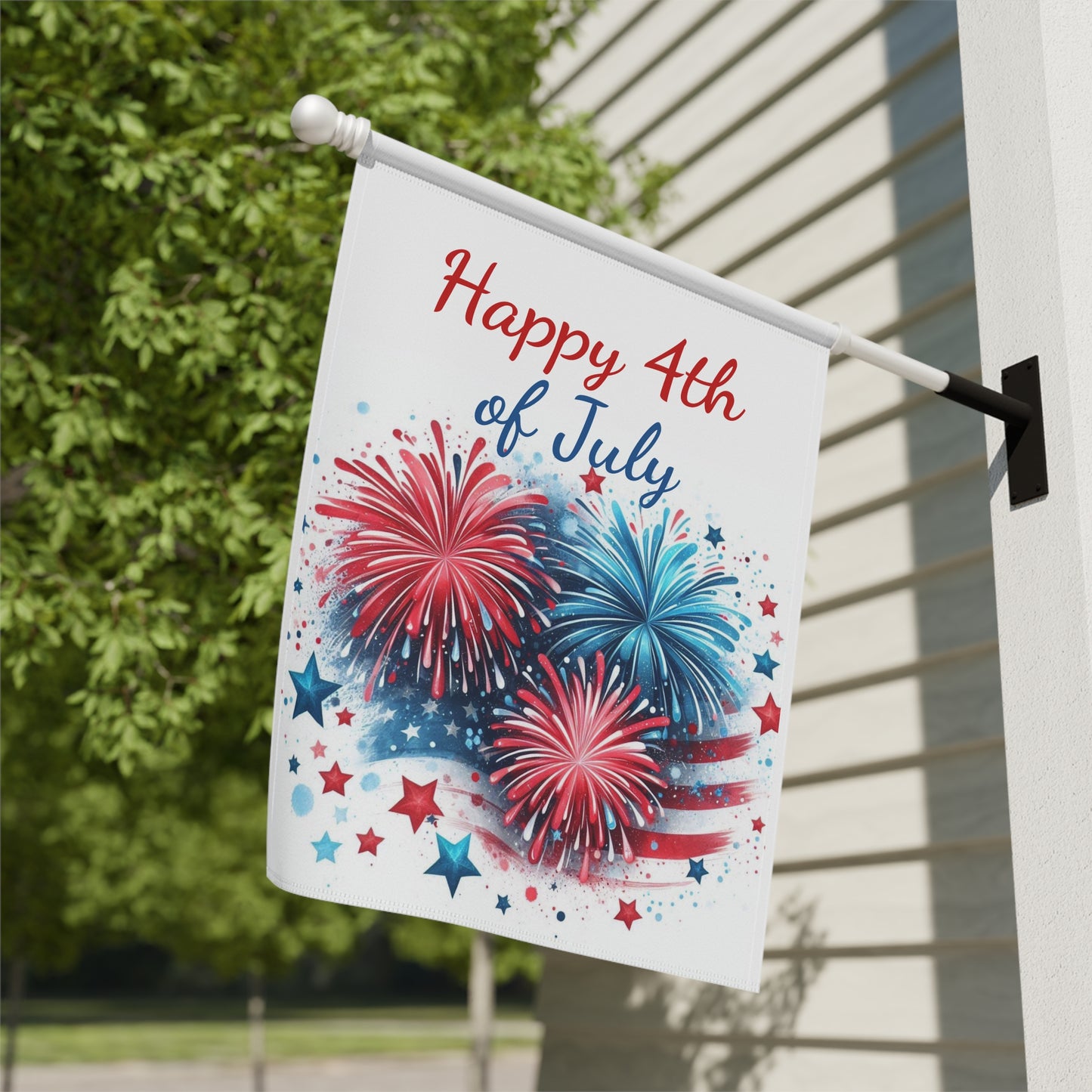 Happy 4th of July Patriotic Garden Flag