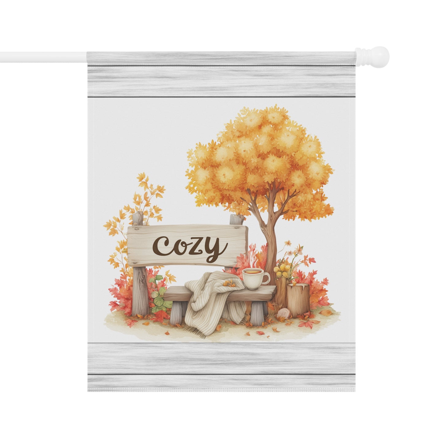 Cozy Autumn Garden Flag