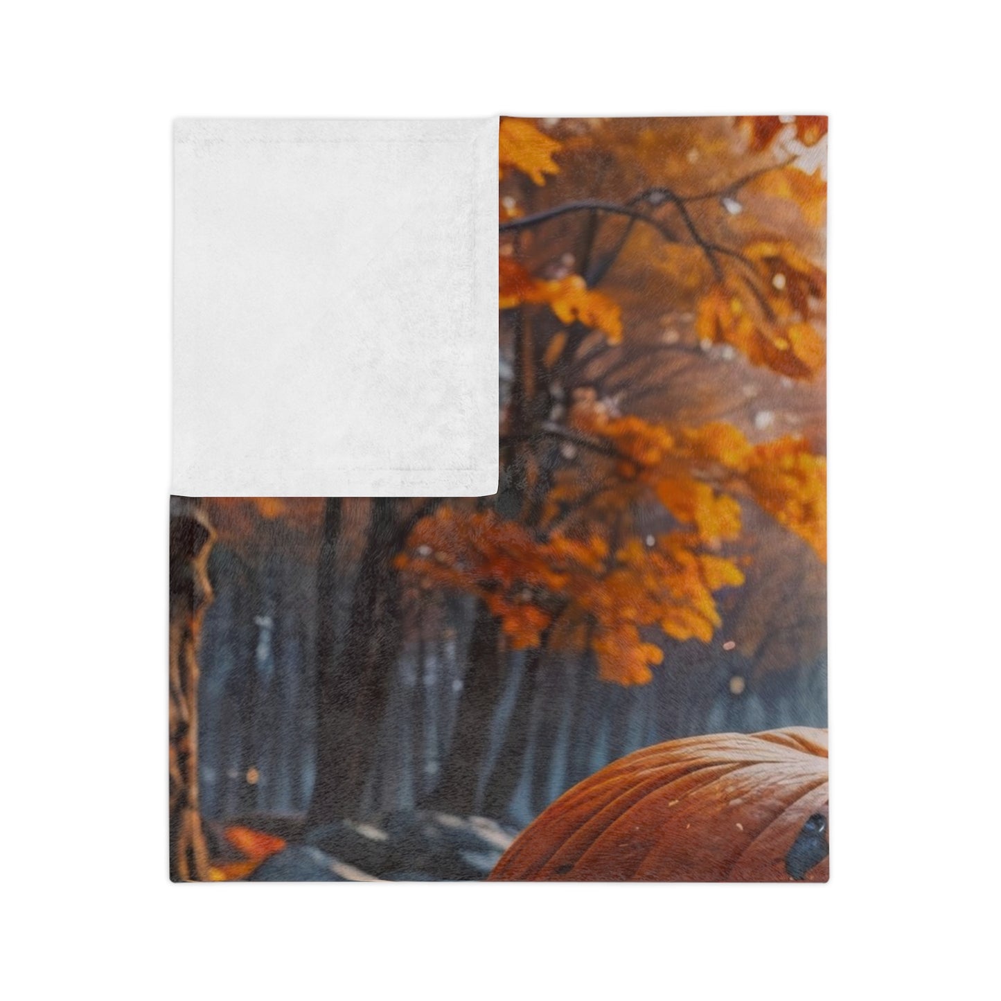 Spooky Forest Jack-o'-Lantern Halloween Plush Blanket
