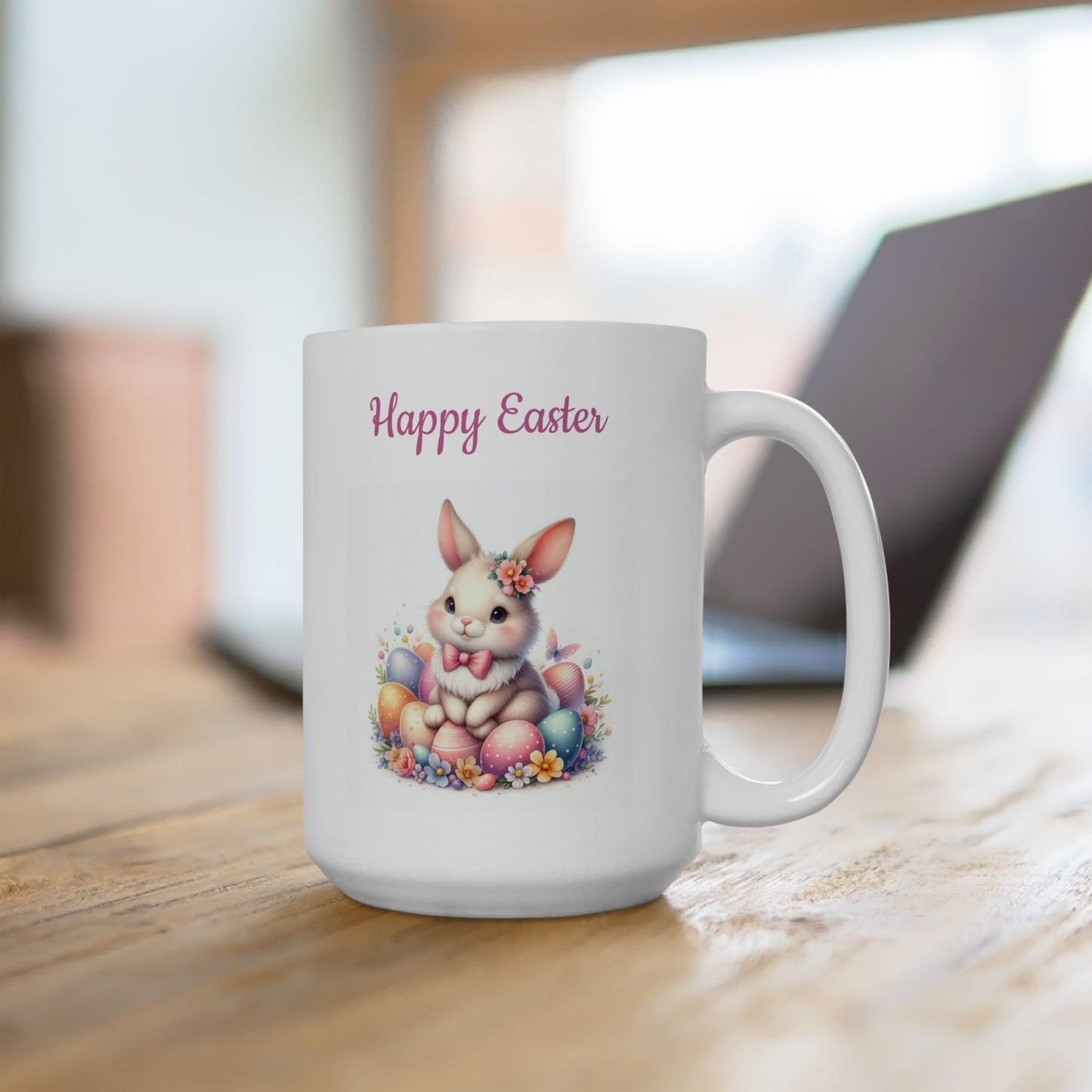 Cute Floral Easter Bunny Gift Mug