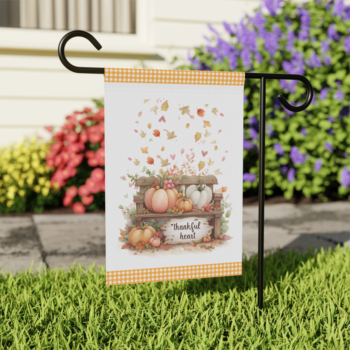 Watercolor Autumn Thanksgiving Garden Flag