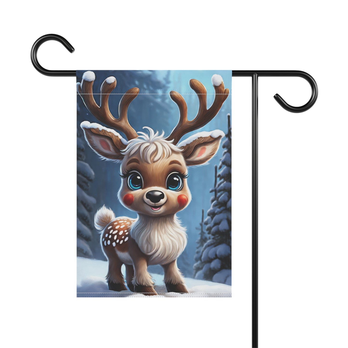 Adorable Spotted Baby Reindeer Garden Flag