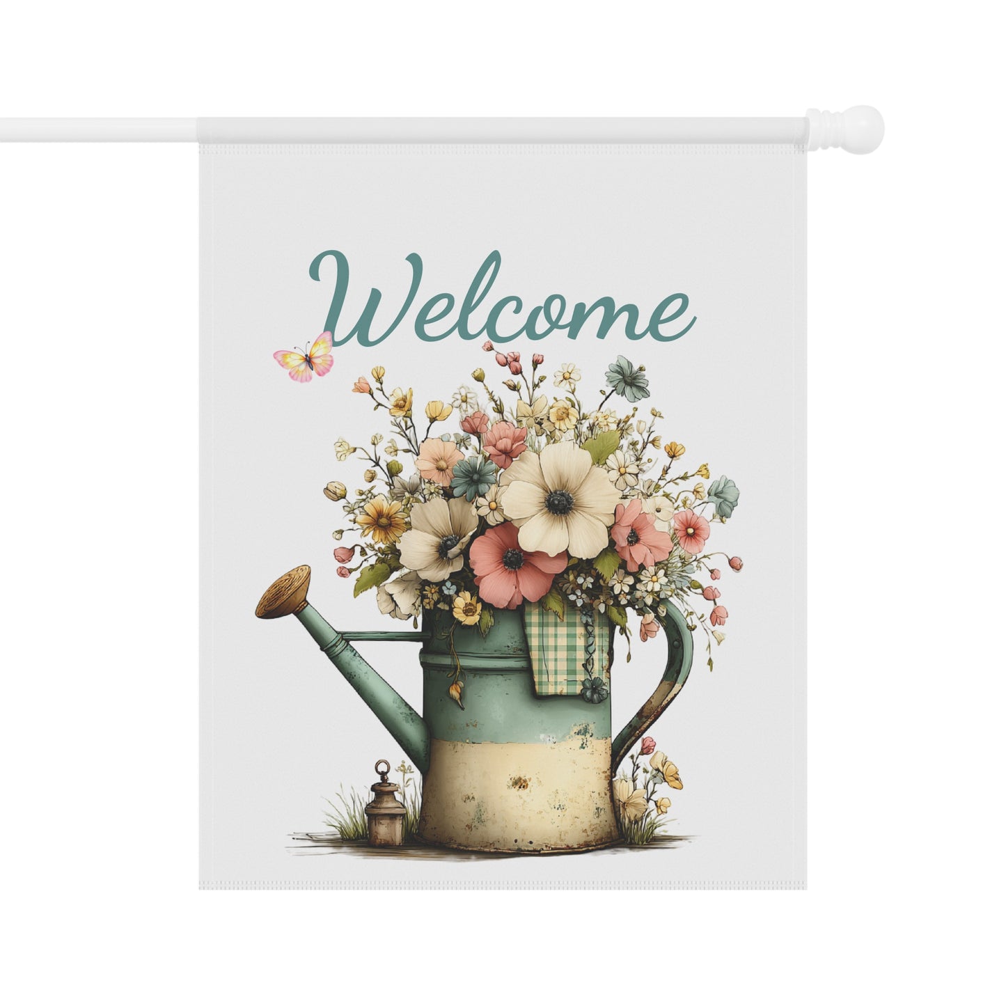 Welcome Floral Garden Flag