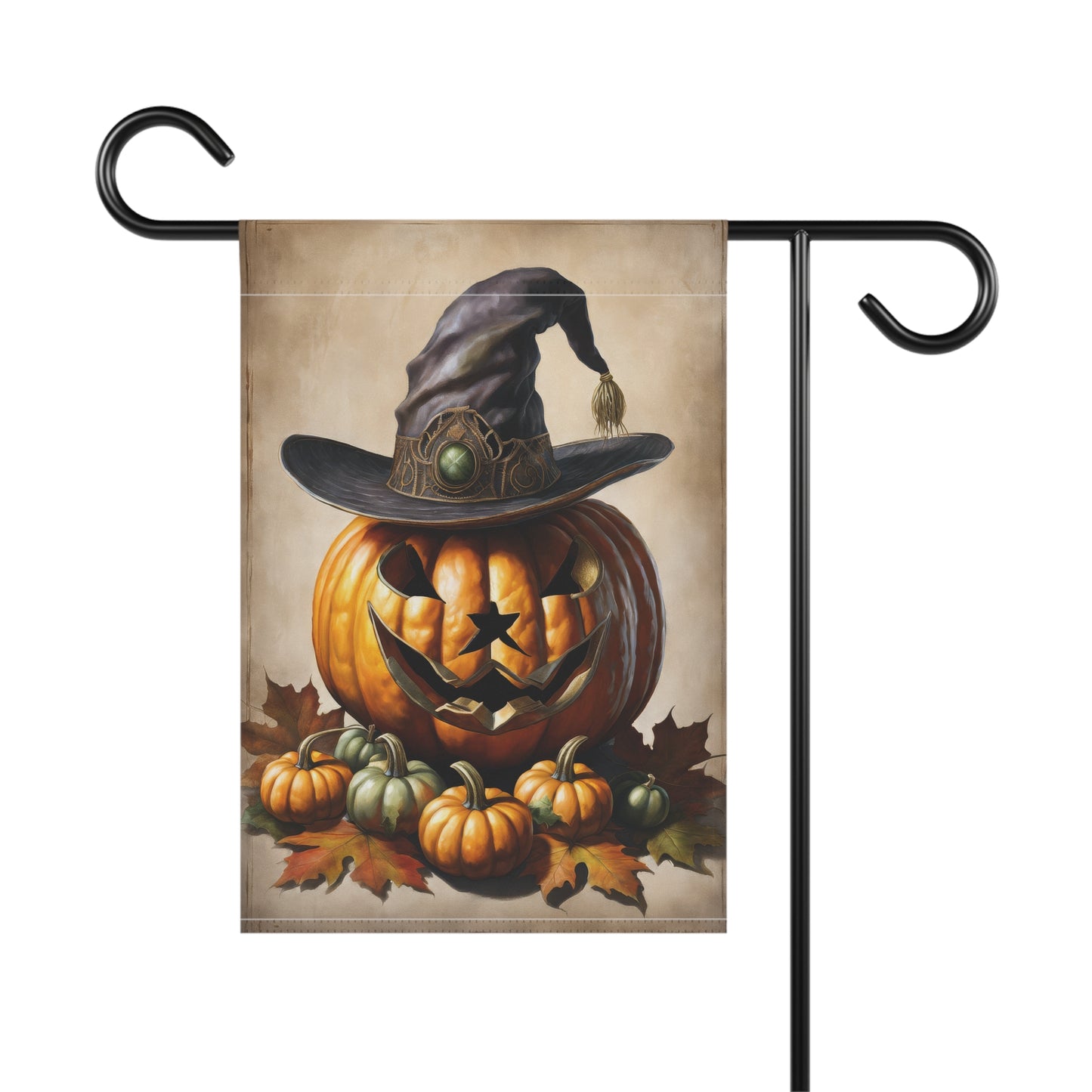 Creepy  Rustic Jack-O-Lantern Halloween Garden Flag/ House Banner