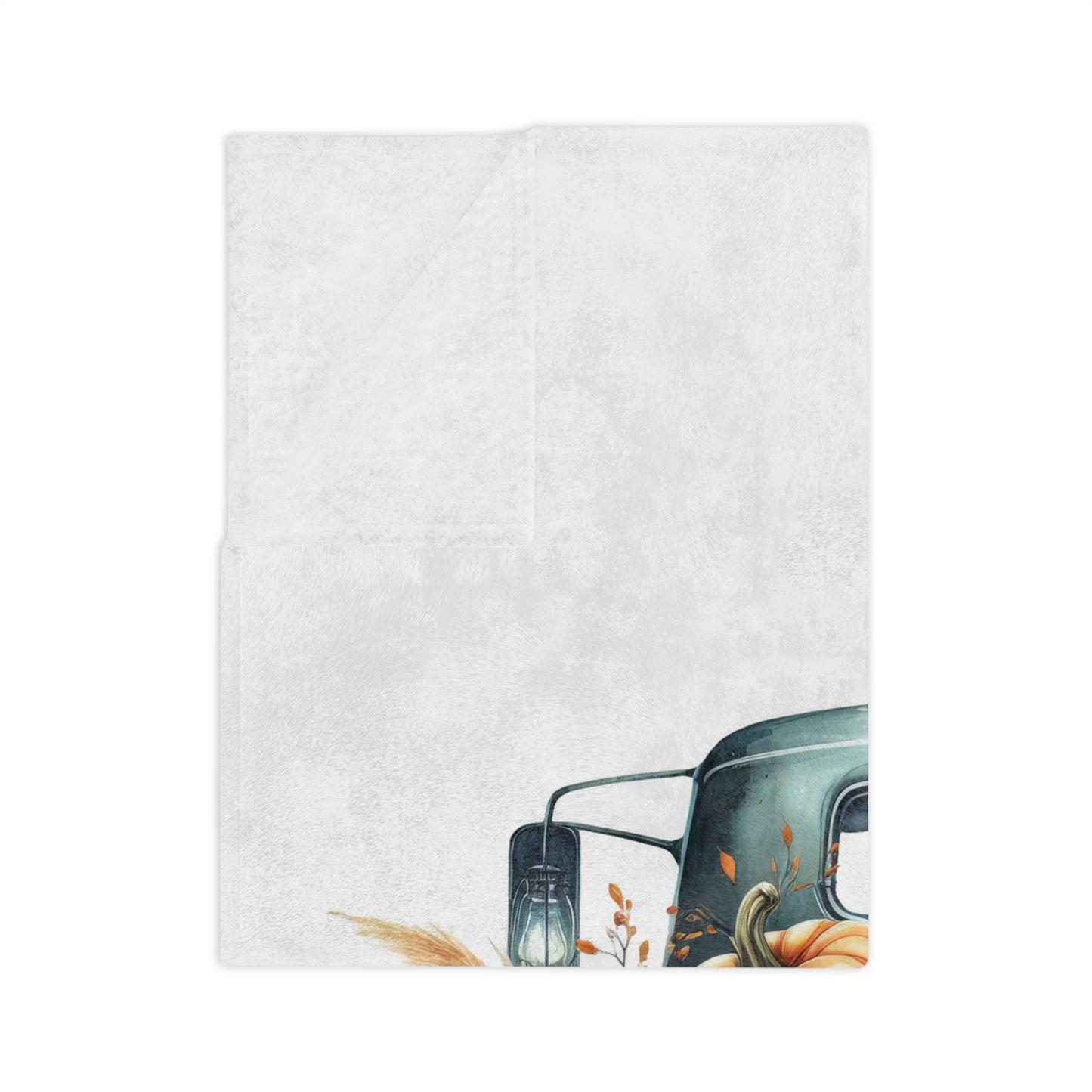 Welcome Fall VintageTruck Velveteen Blanket