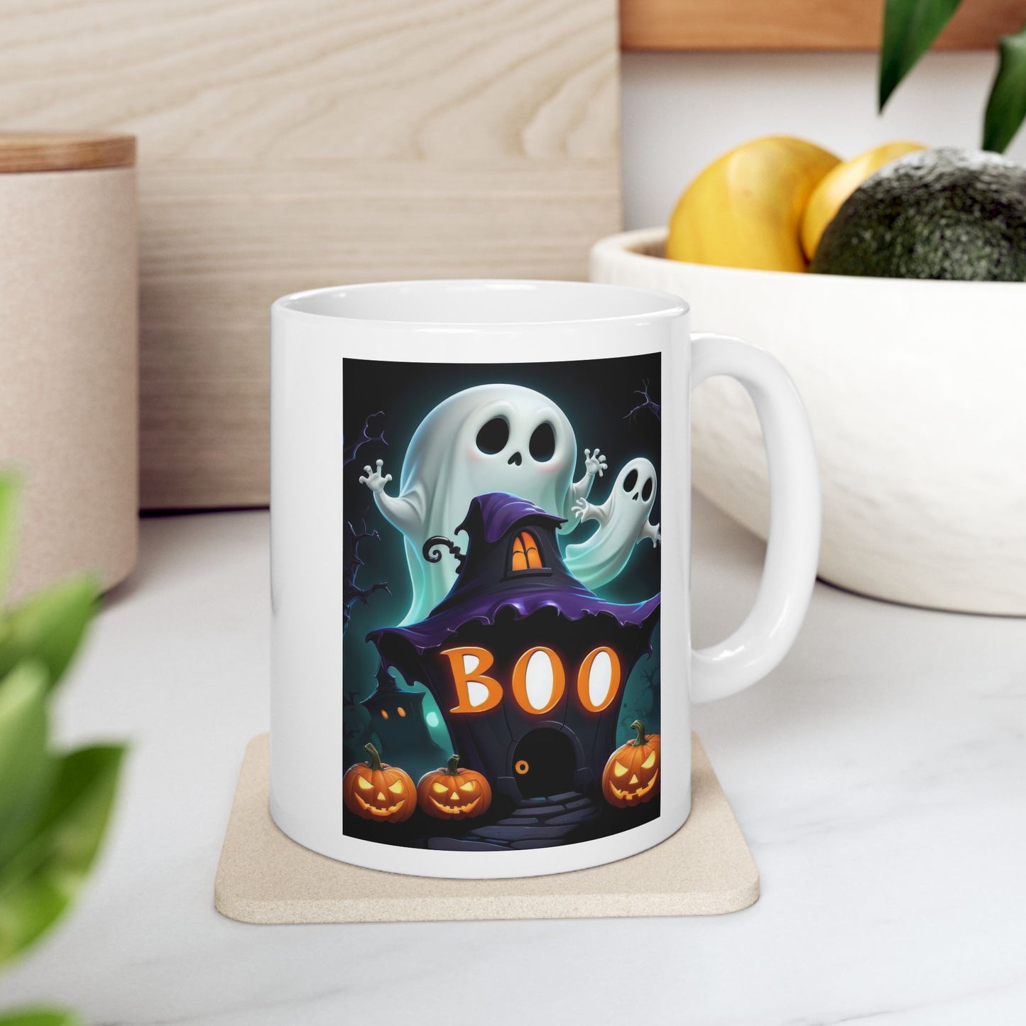 Spooky "BOO!" Coffee Cup