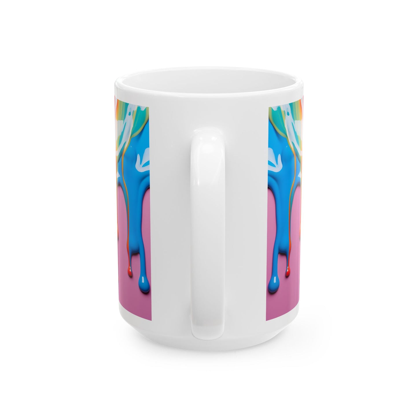 Vibrant Paint Drip Art Coffee Mug