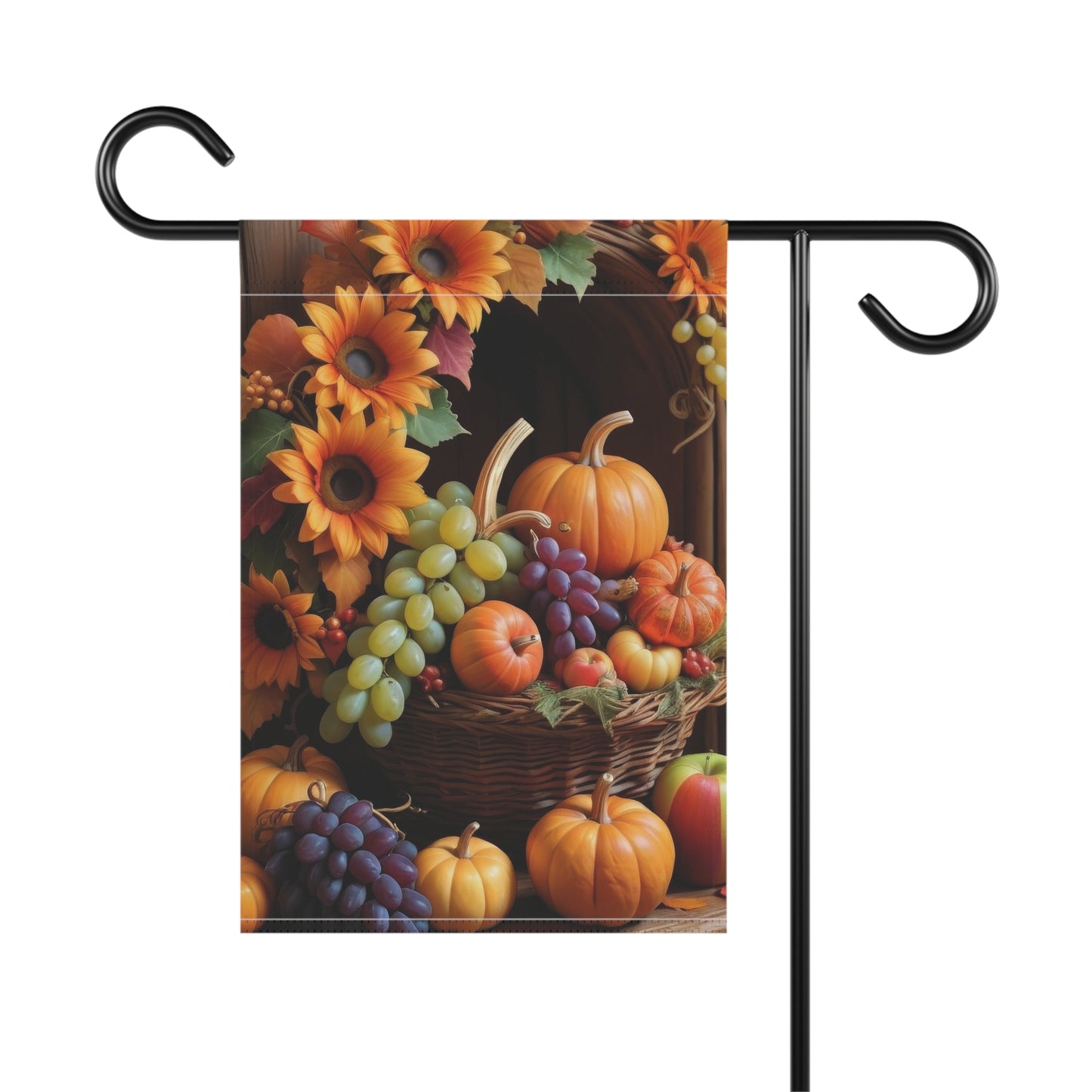 Harvest Basket Thanksgiving Garden Flag