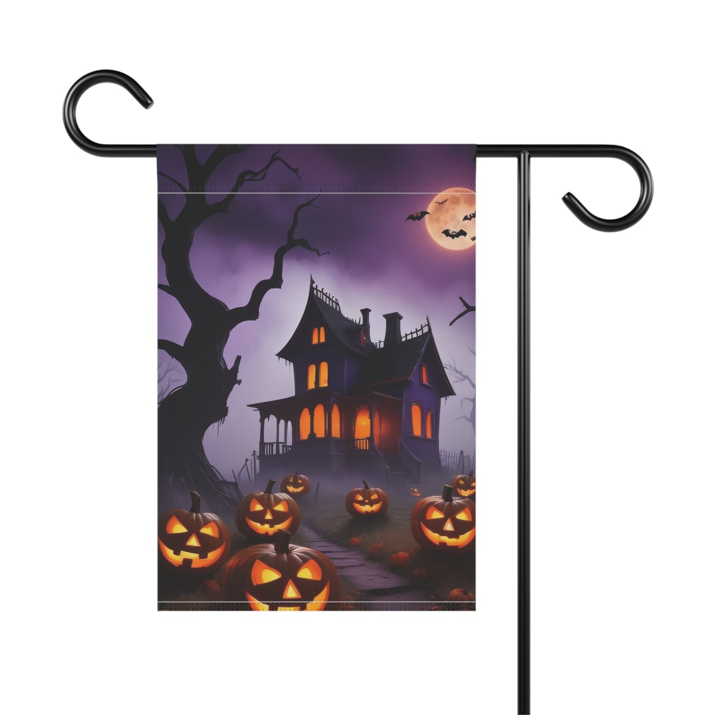 Spooky Haunted House Halloween Garden Flag