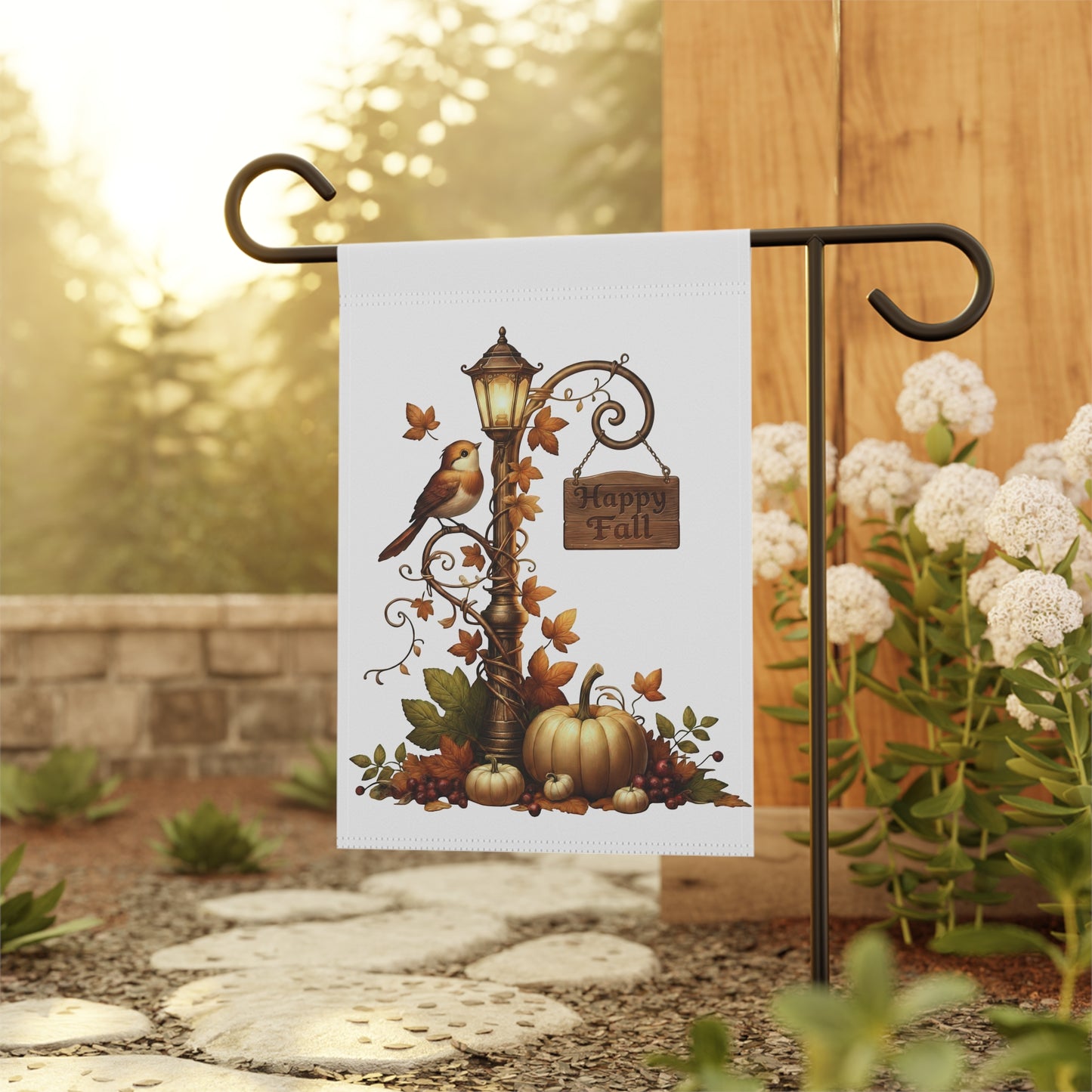 Cute Autumn Garden Flag