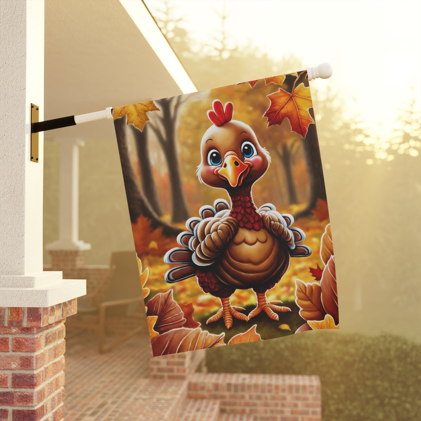Fall Turkey Garden Flag
