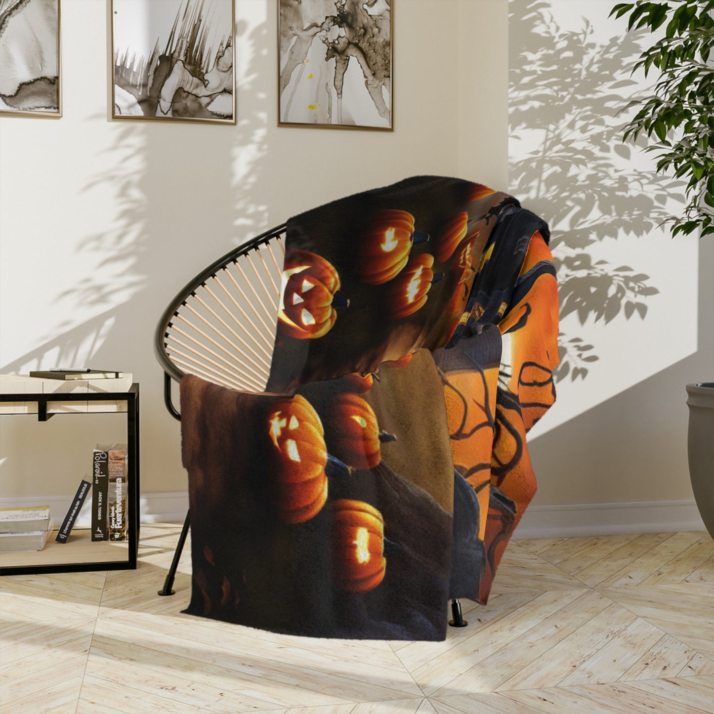 Classic Halloween Haunted House Blanket
