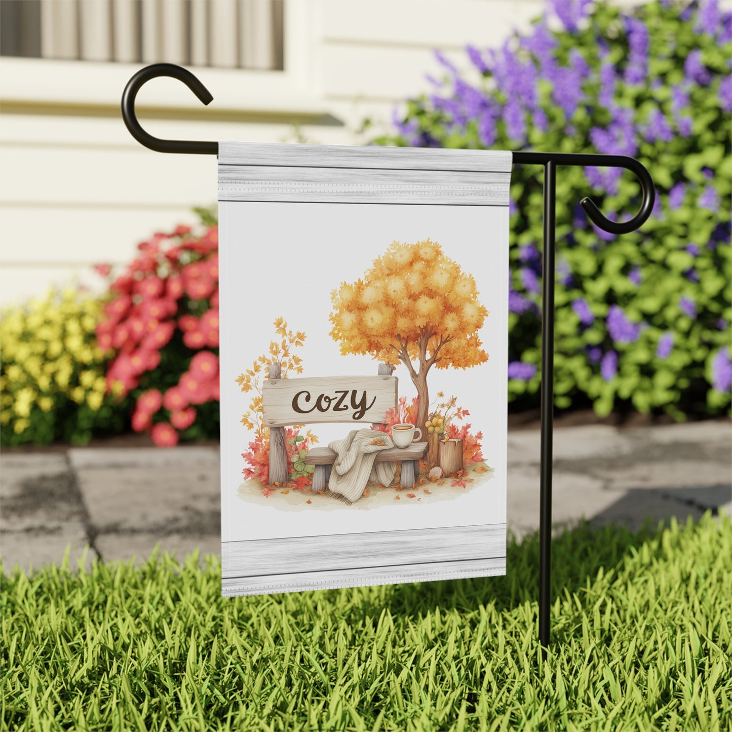 Cozy Autumn Garden Flag