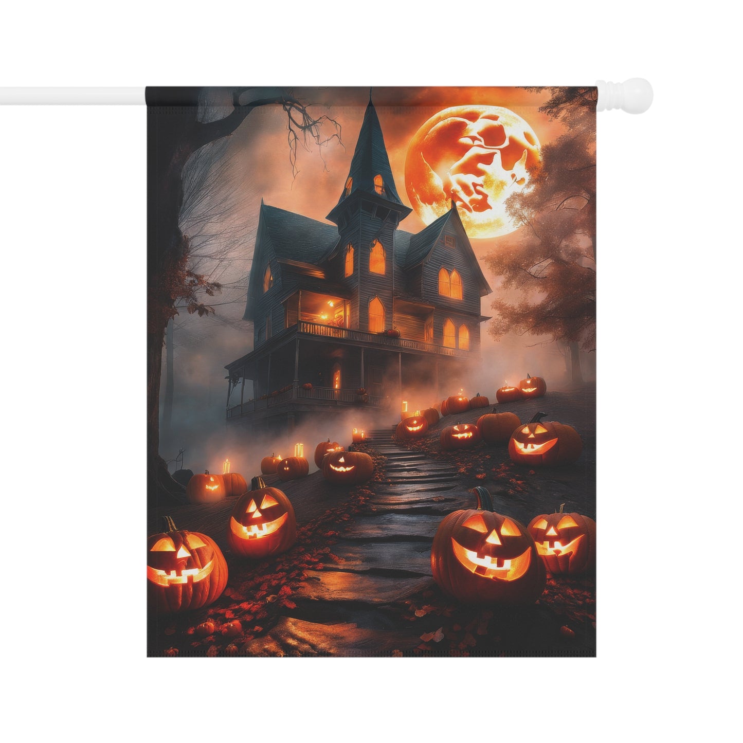 Haunted Hill Halloween Garden Flag/ House Banner