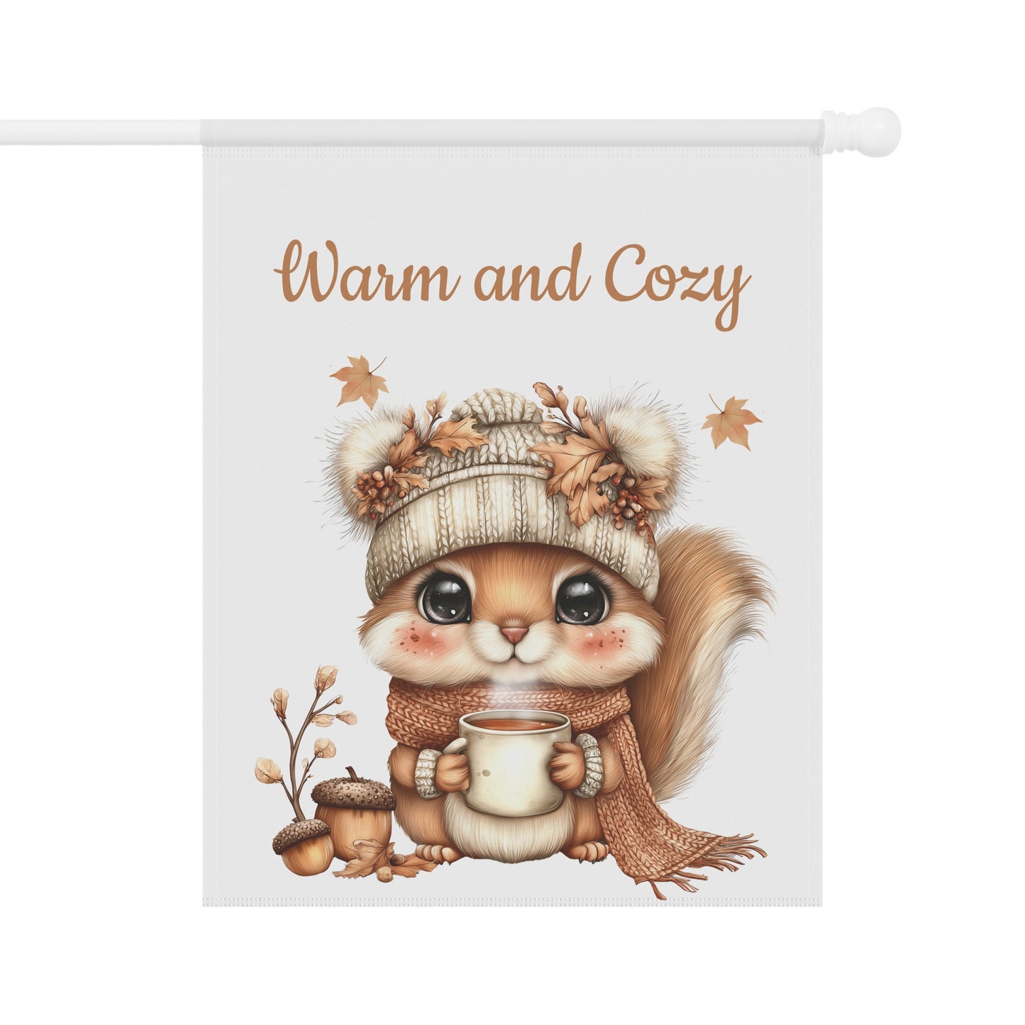 Warm and Cozy Squirrel Garden Flag