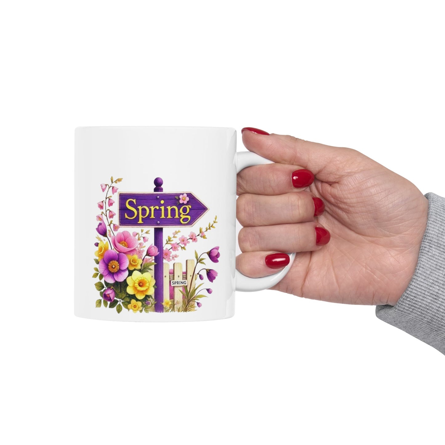 Spring Floral Ceramic Coffee Mug