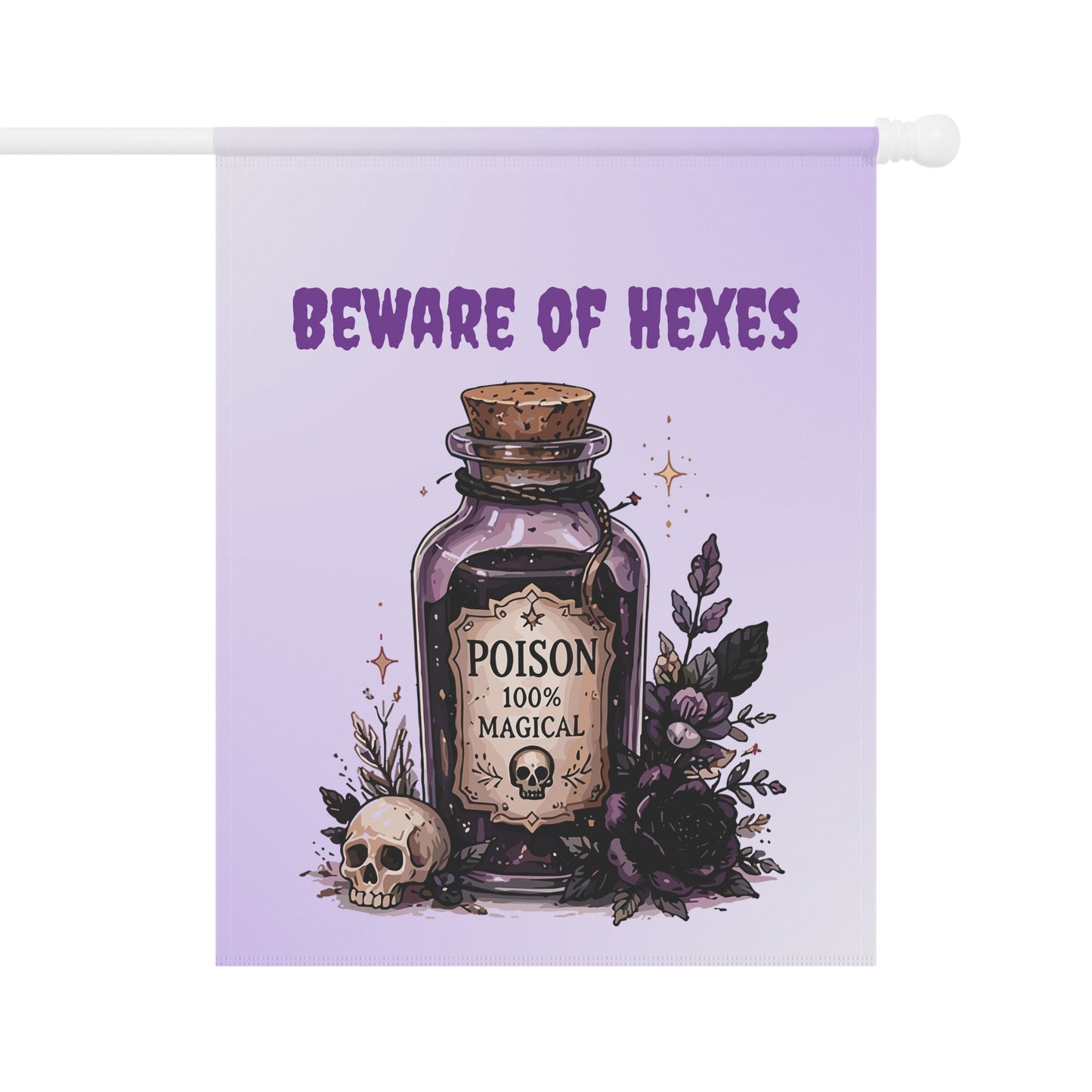 Beware of Hexes Halloween Garden Flag