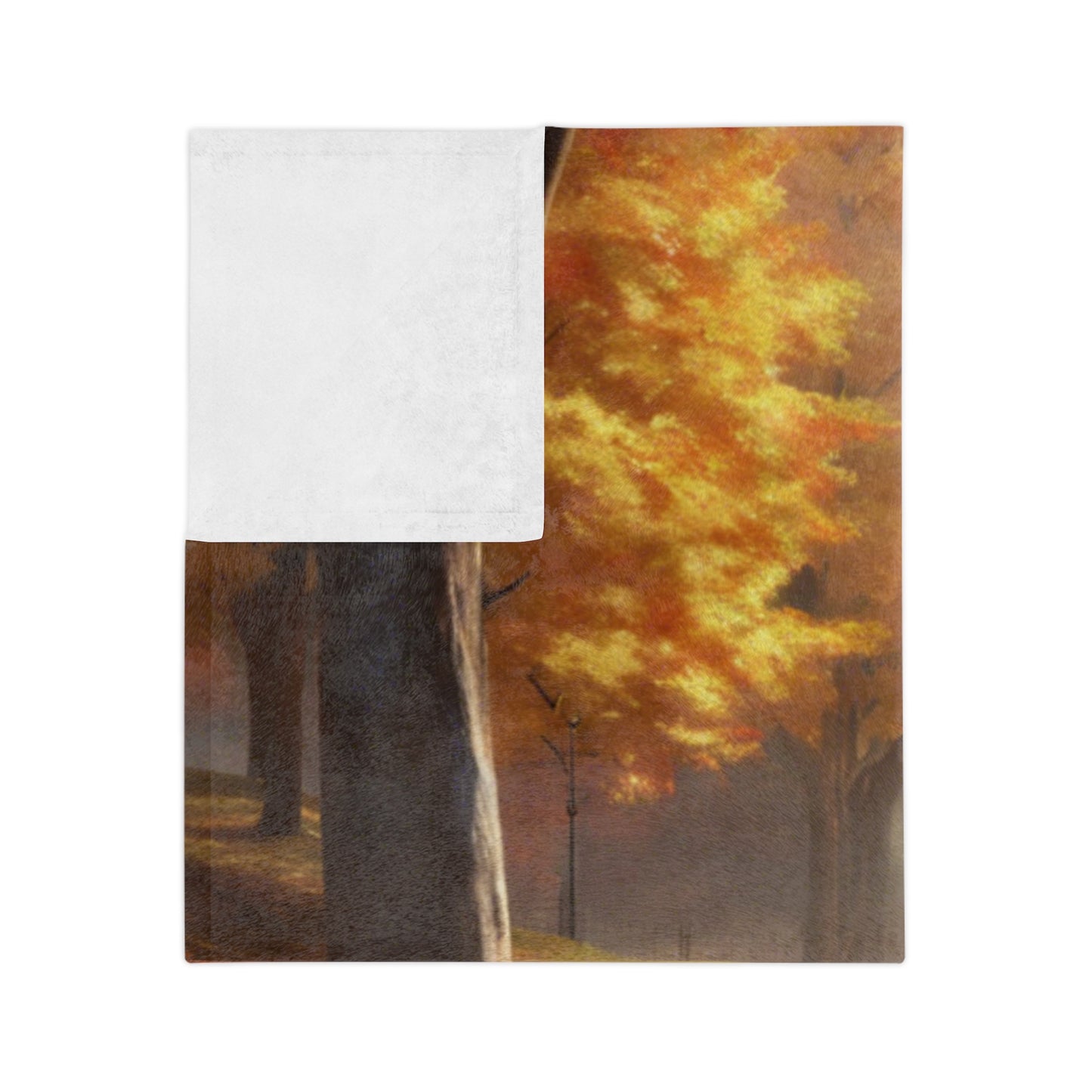 Autumn In The Park Velveteen Blanket