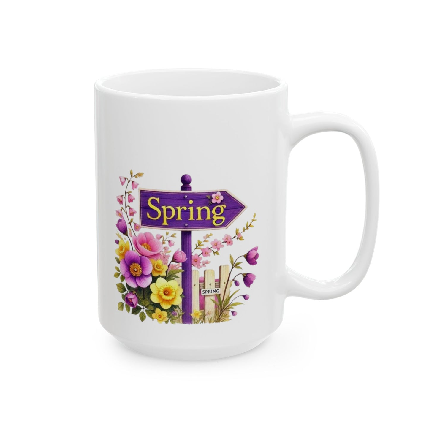 Spring Floral Ceramic Coffee Mug