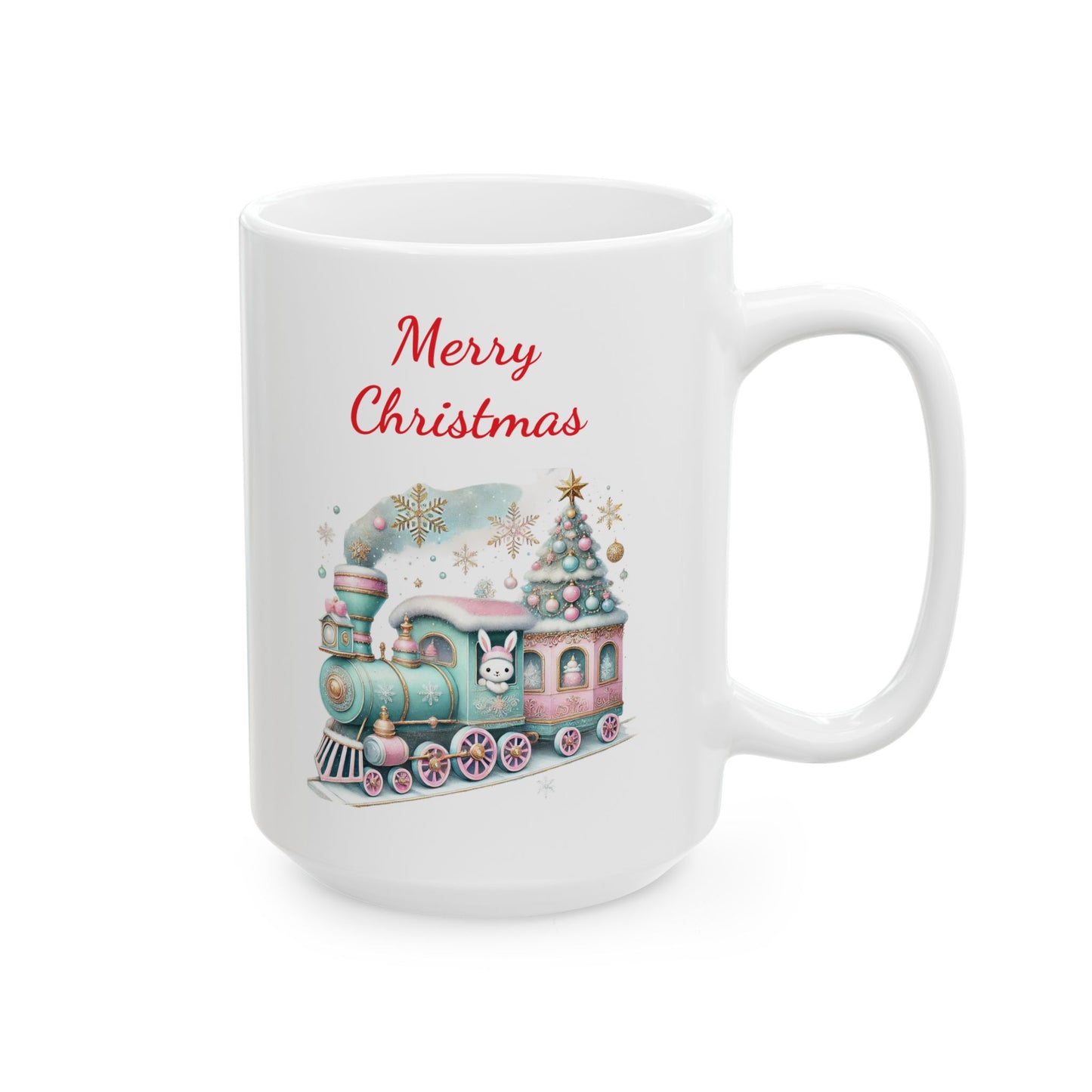 Festive Christmas Train Coffee Mug