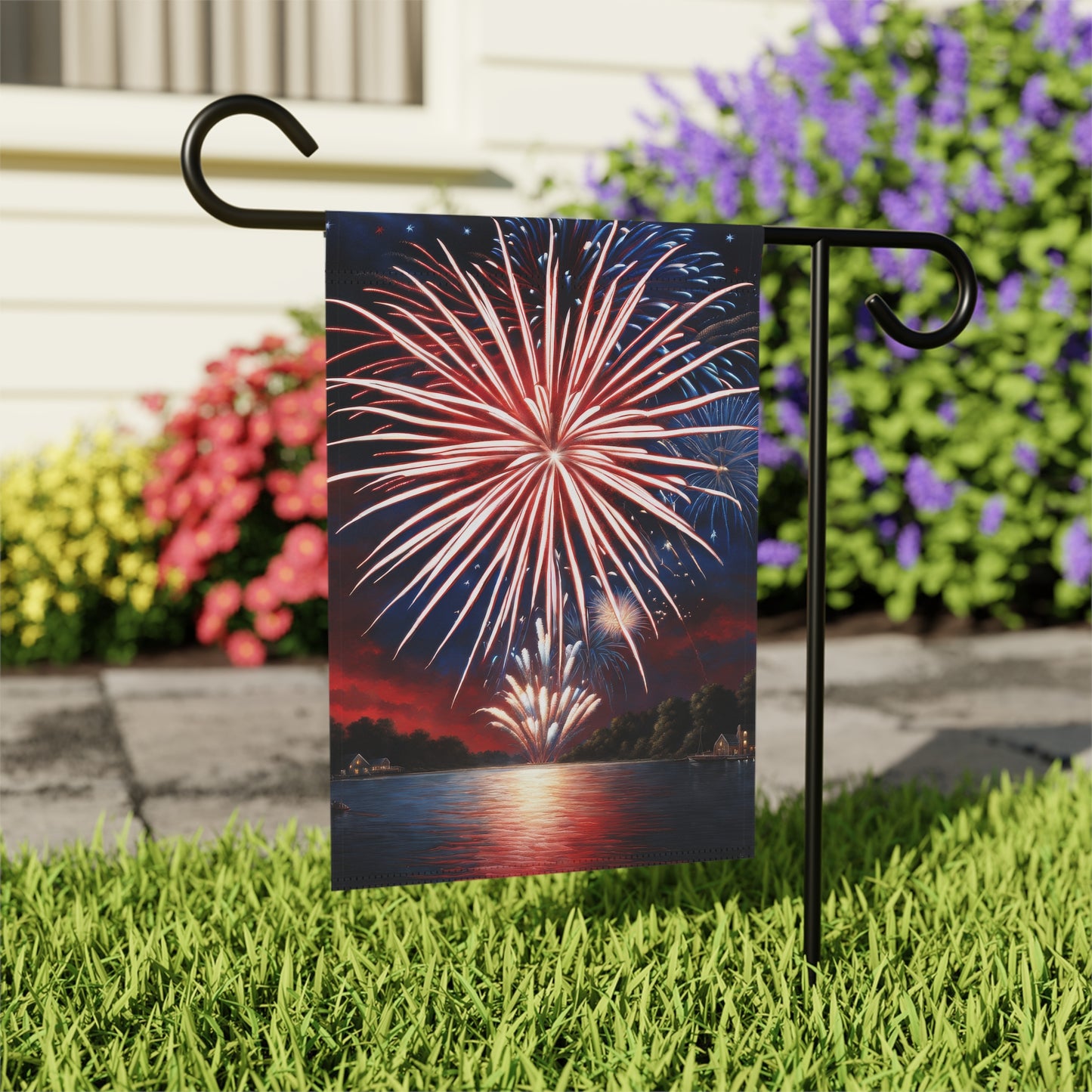 July 4th Fireworks Garden Flag/House Banner