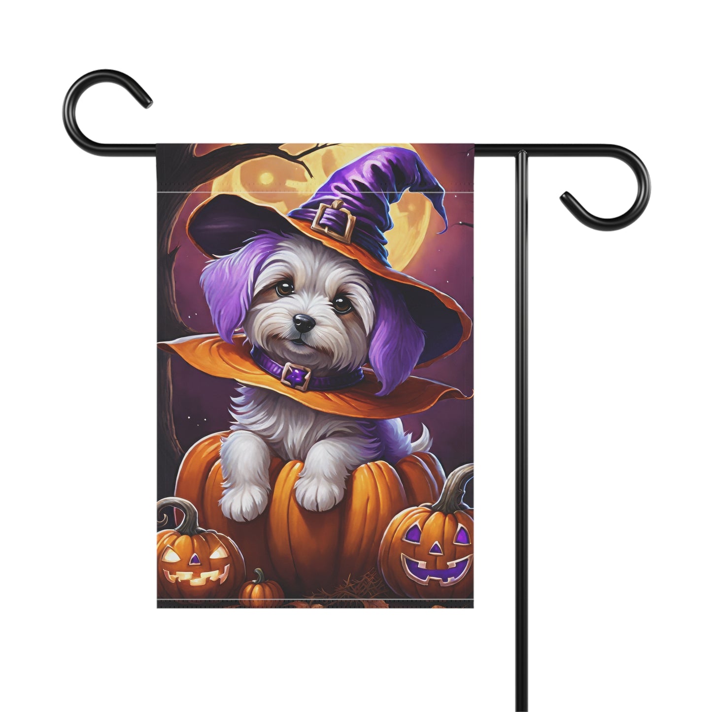 Cute Halloween Dog Garden Flag/ House Banner