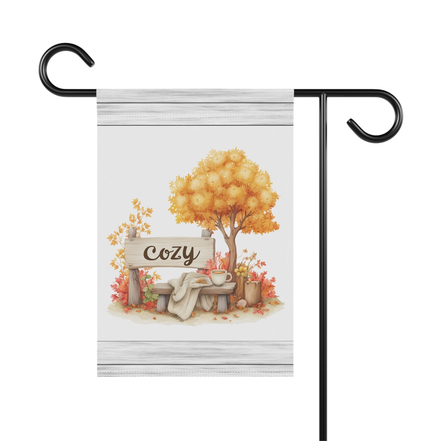 Cozy Autumn Garden Flag
