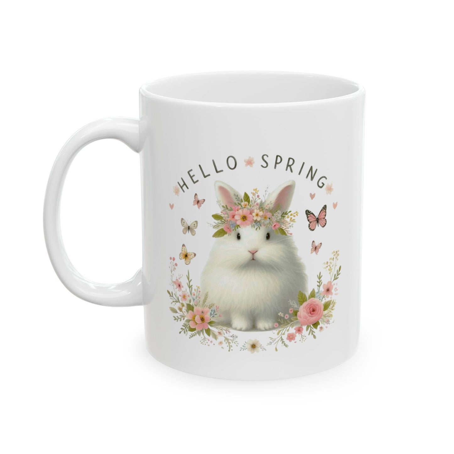 "Hello Spring" Bunny Mug