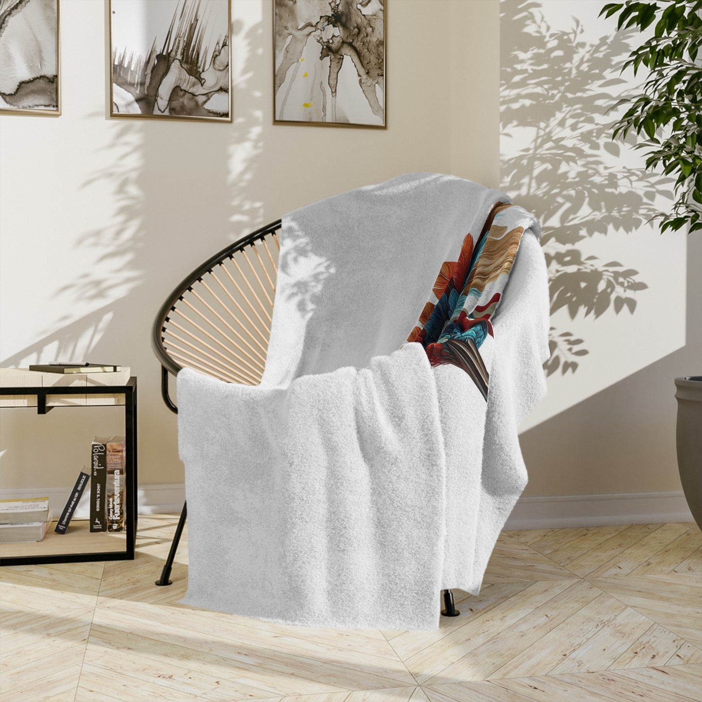 Patriotic Hummingbird Velveteen Plush Blanket