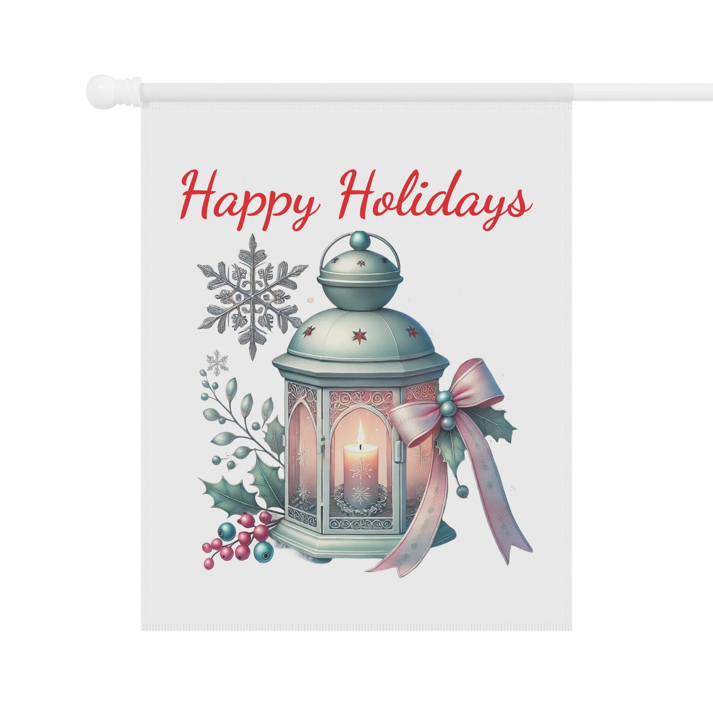 Joyful Holiday Lantern Garden Flag