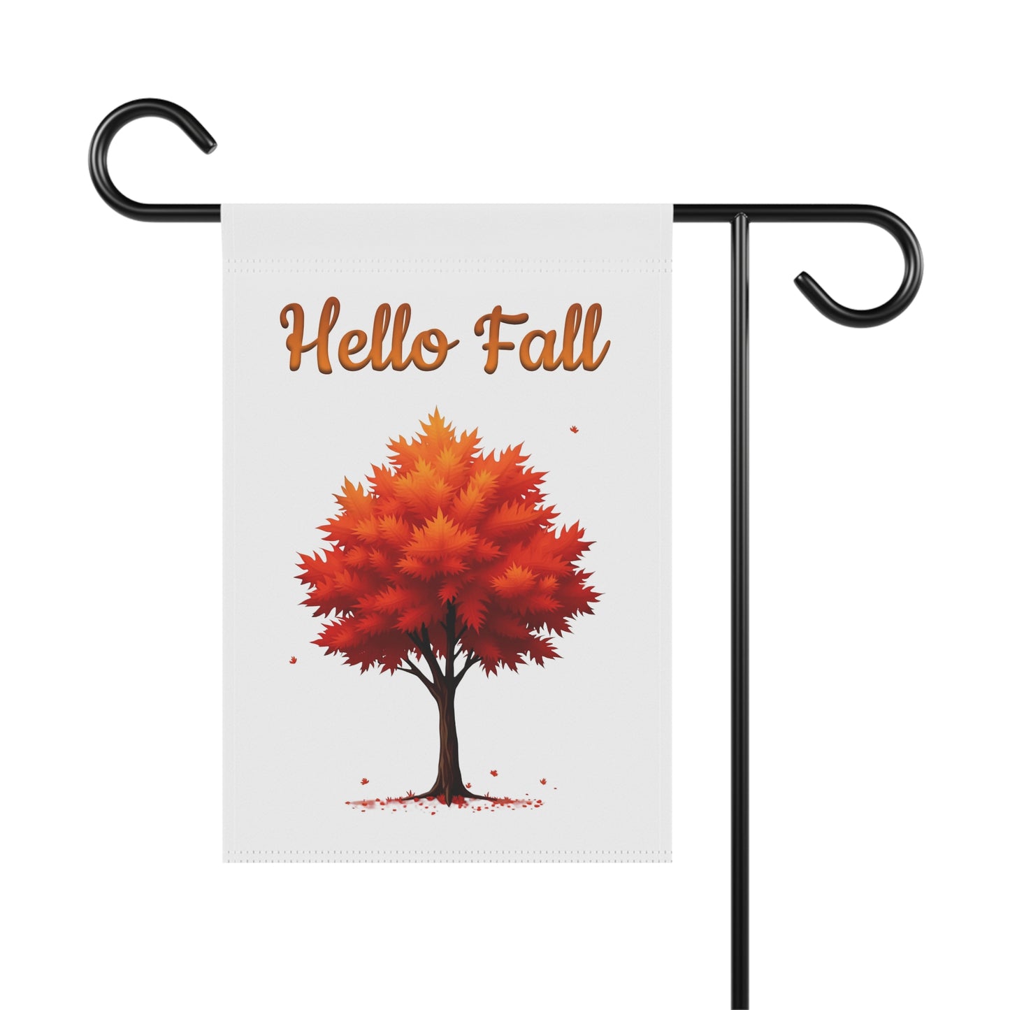 Hello Fall Garden Flag with Autumn Tree
