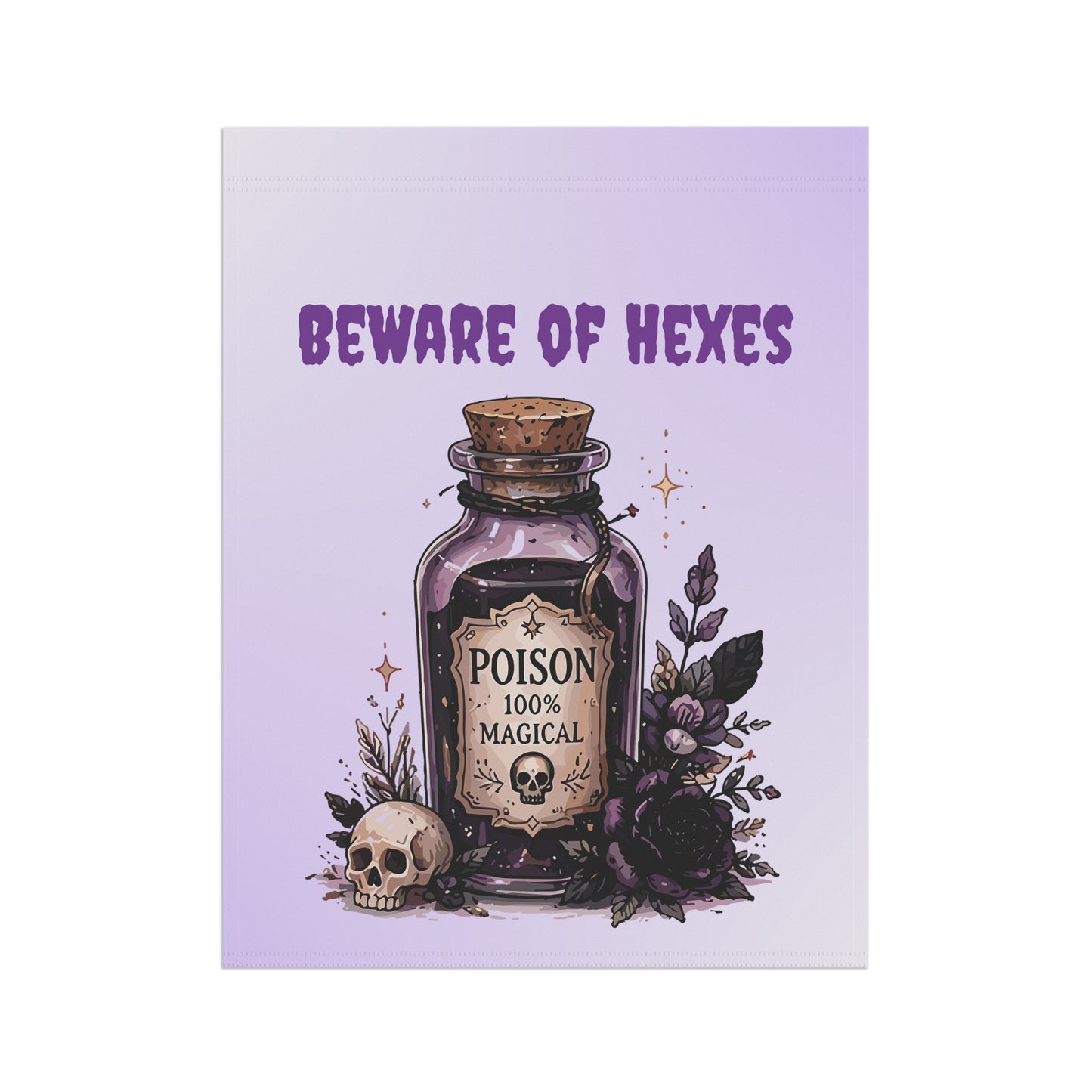 Beware of Hexes Halloween Garden Flag