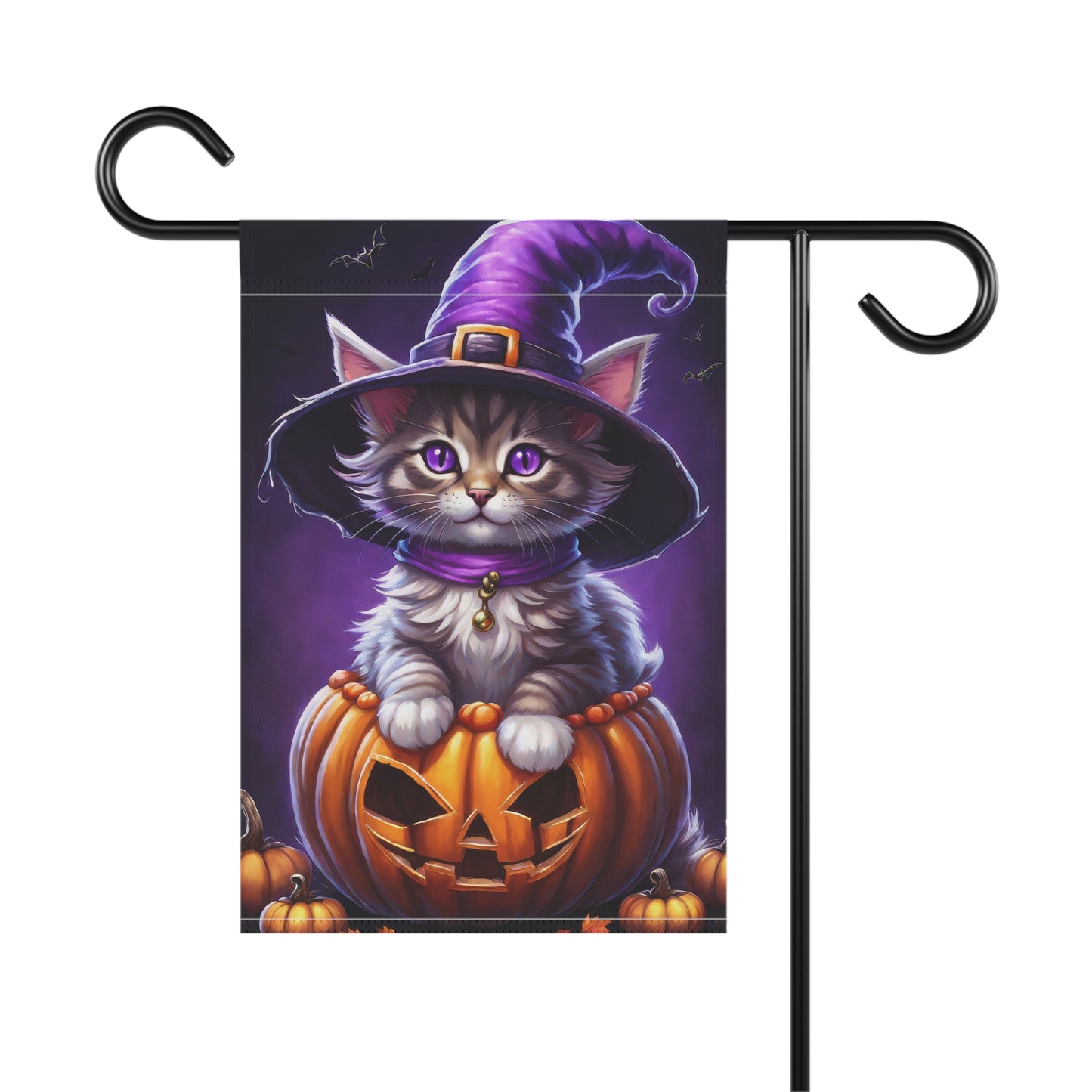 Sweet Kitten Halloween Garden Flag/ House Banner