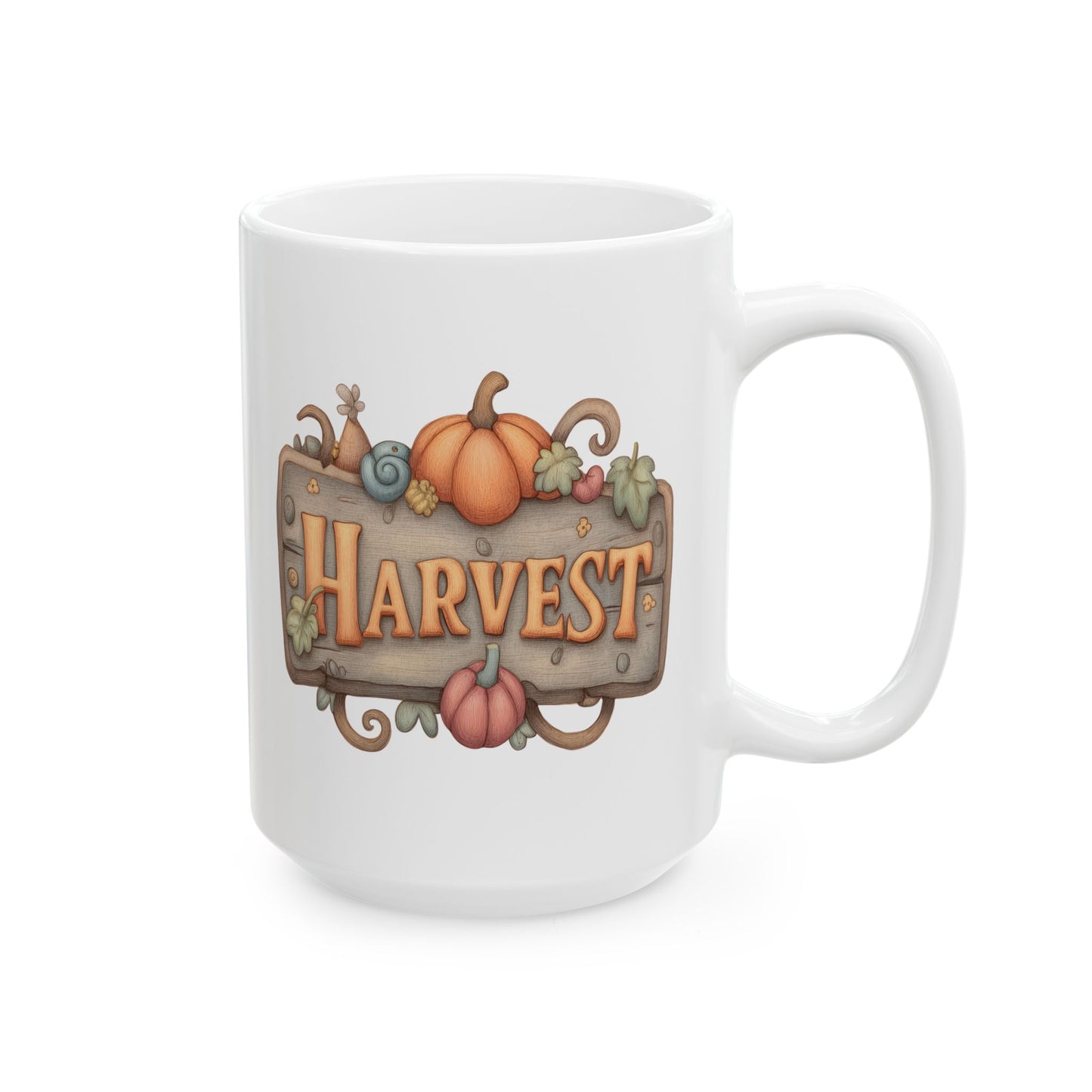 Rustic Harvest Sign Ceramic Mug
