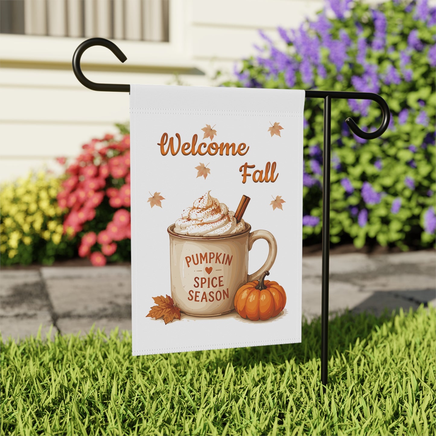 Pumpkin Spice Mug Garden Flag