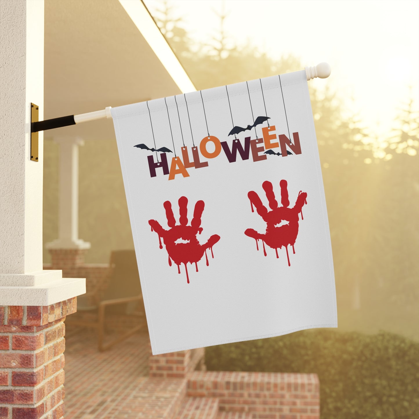 Bloody Handprint Halloween Garden Flag