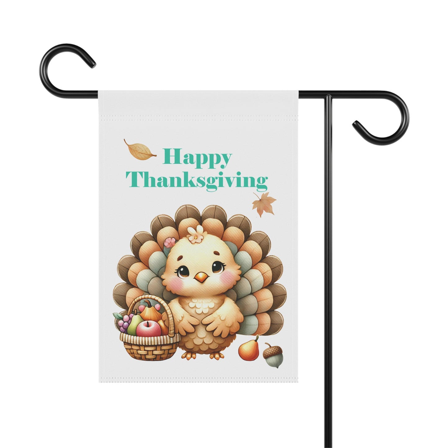 Cute Turkey with Harvest Garden Flag