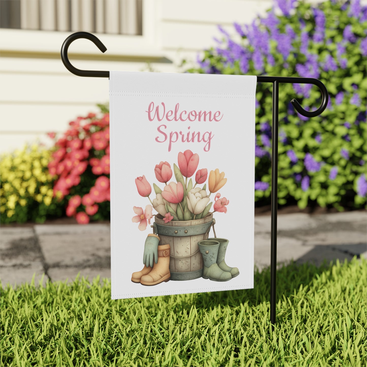 Beautiful Floral Garden Flag