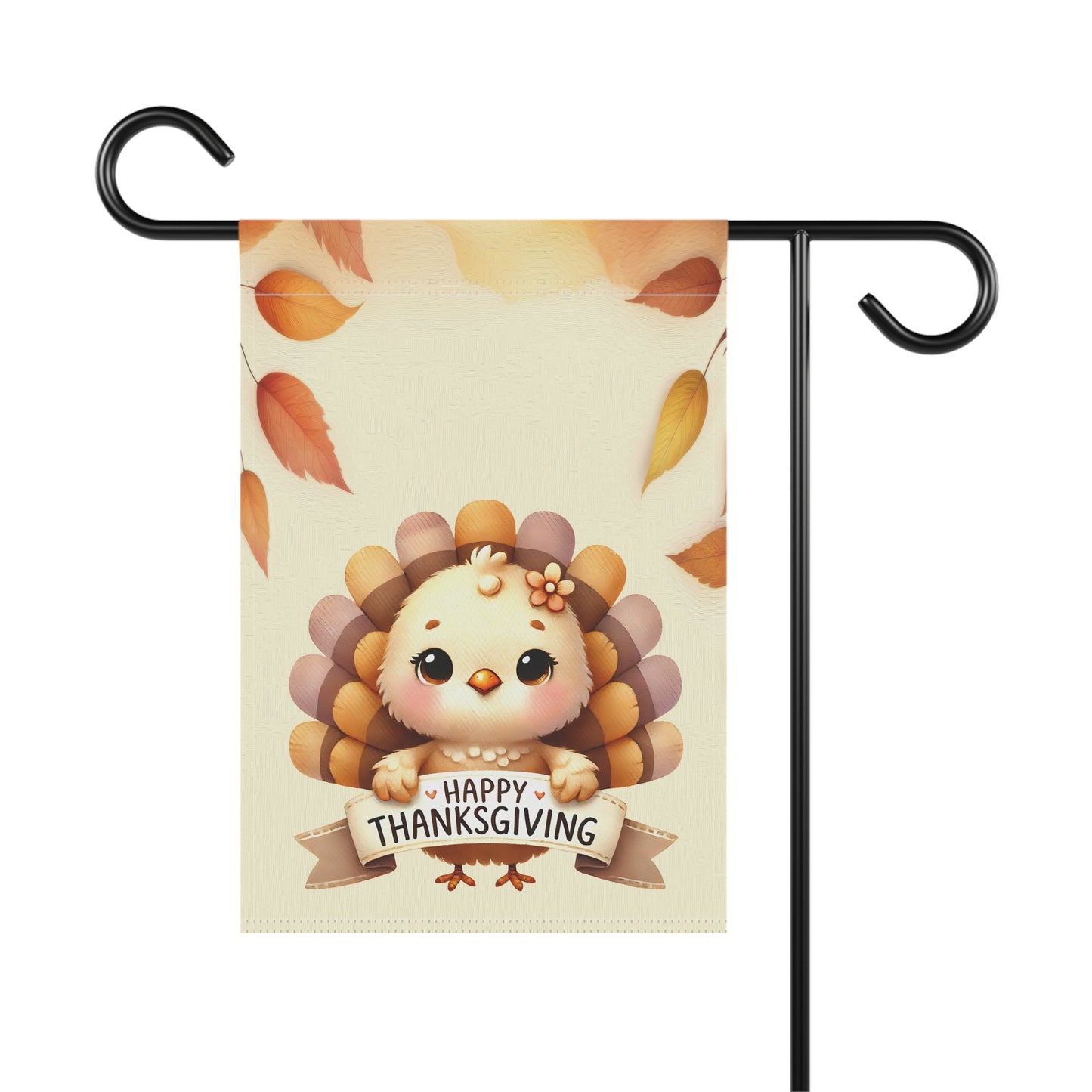 Cute Baby Turkey Thanksgiving Garden Flag