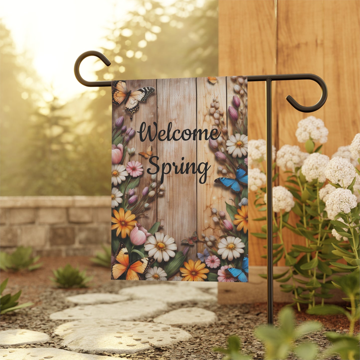 Welcome Spring Garden Flag