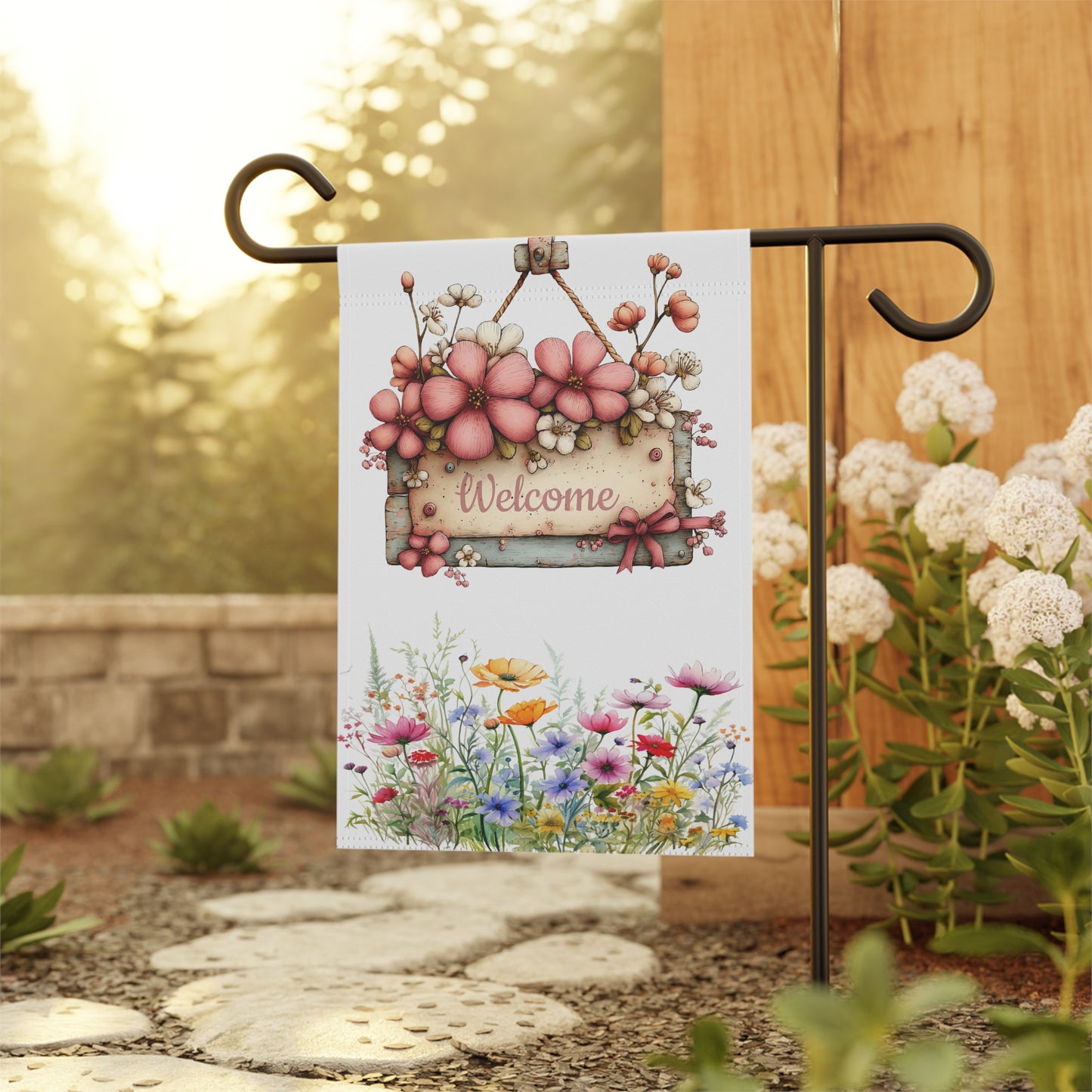 Secret Garden Cottage Welcome Garden Flag