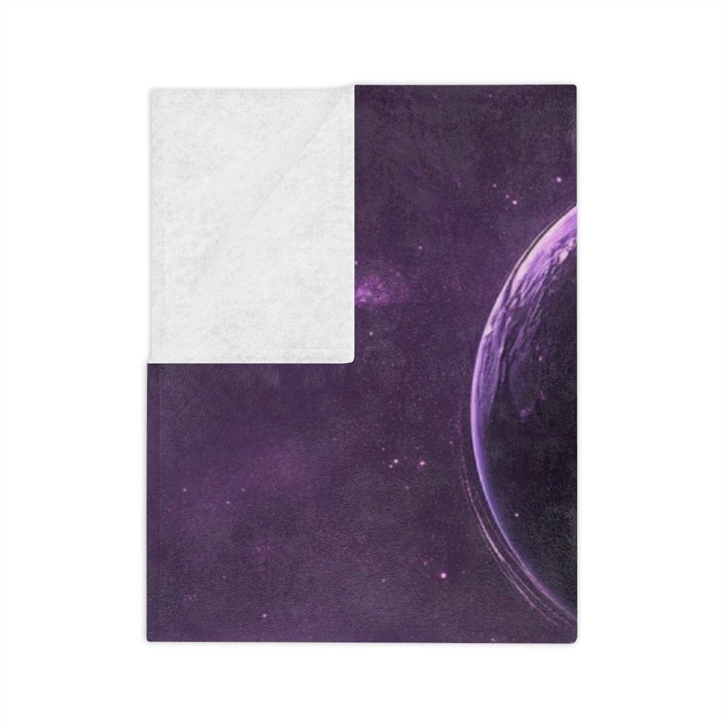 Purple Planet Velveteen Plush Blanket