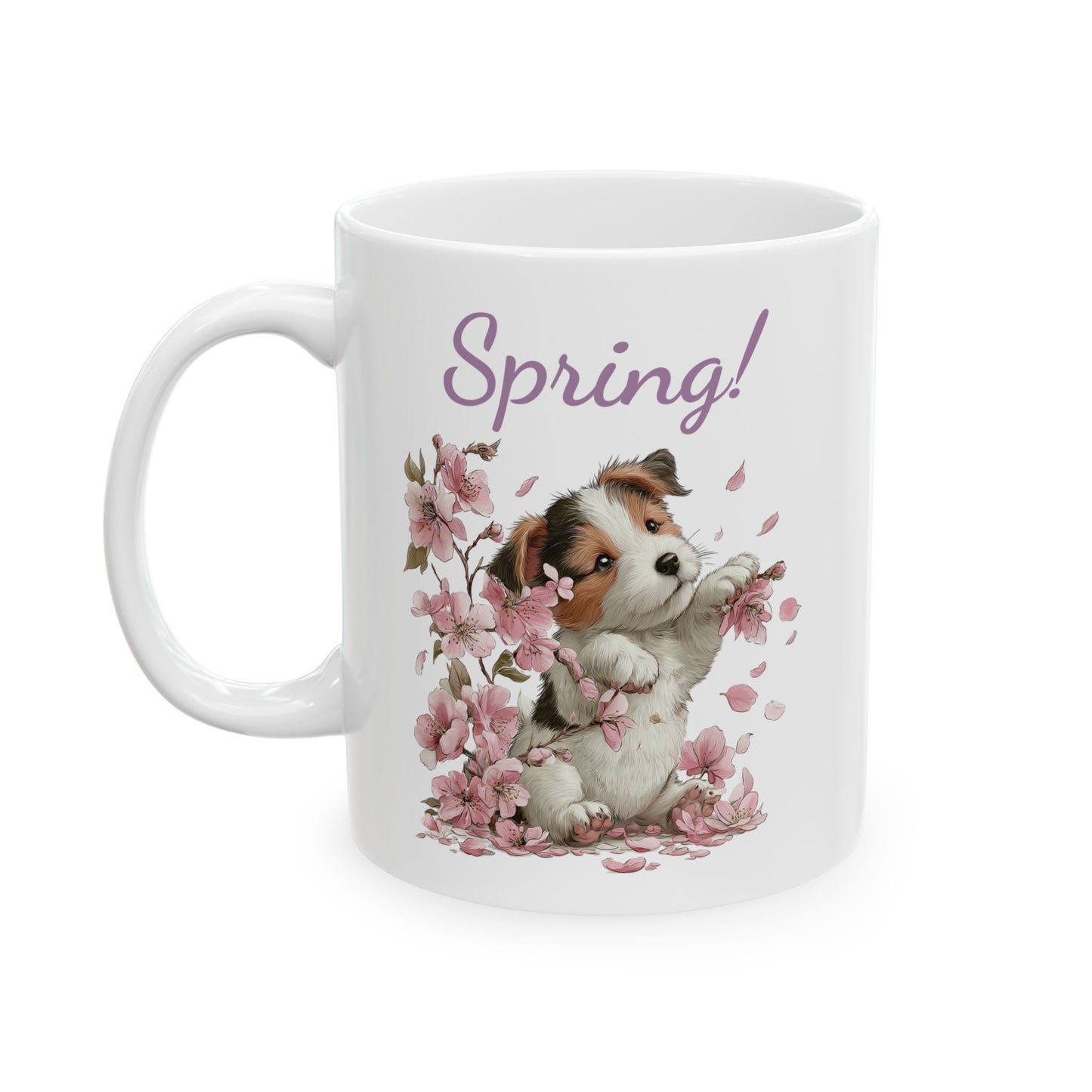 Cute Spring Puppy Coffee Mug