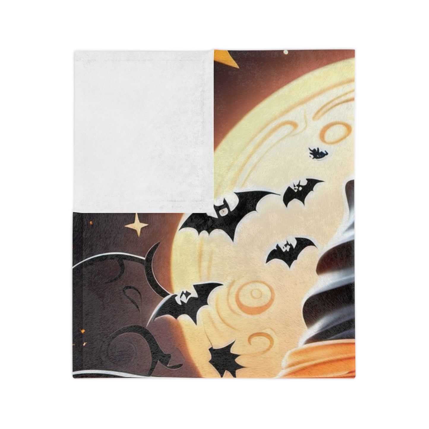 Jack-o'-Lantern with Witch Hat Halloween Blanket