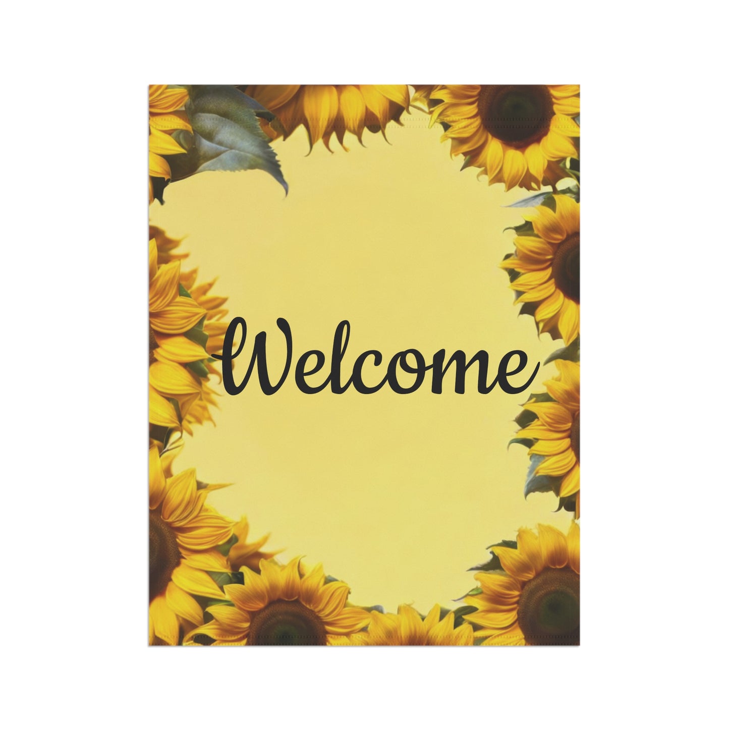 Welcome Garden Flag with Sunflowers